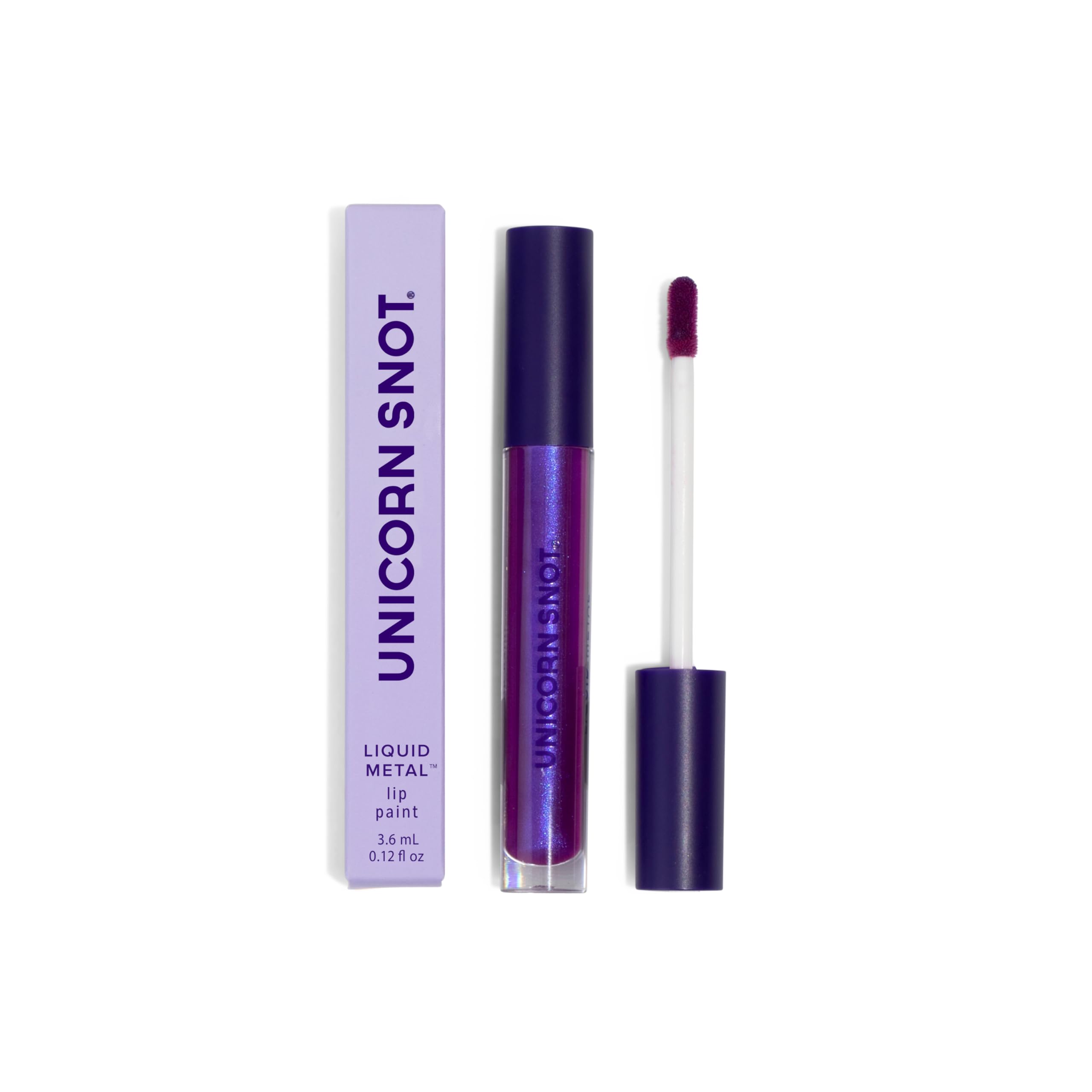 UNICORN SNOT Liquid Metal Lip Paint | Intense Pigment, Non-drying, Metallic Lip Color Makeup | Vegan & Cruelty-free Lip Makeup - BOOM (Atomic Purple)