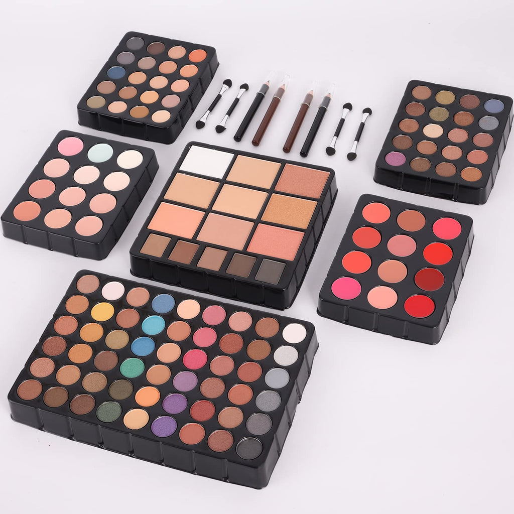 UNIFULL 132-Color All-In-One Makeup Kit – Complete Professional Makeup Set (006N2-Silver)