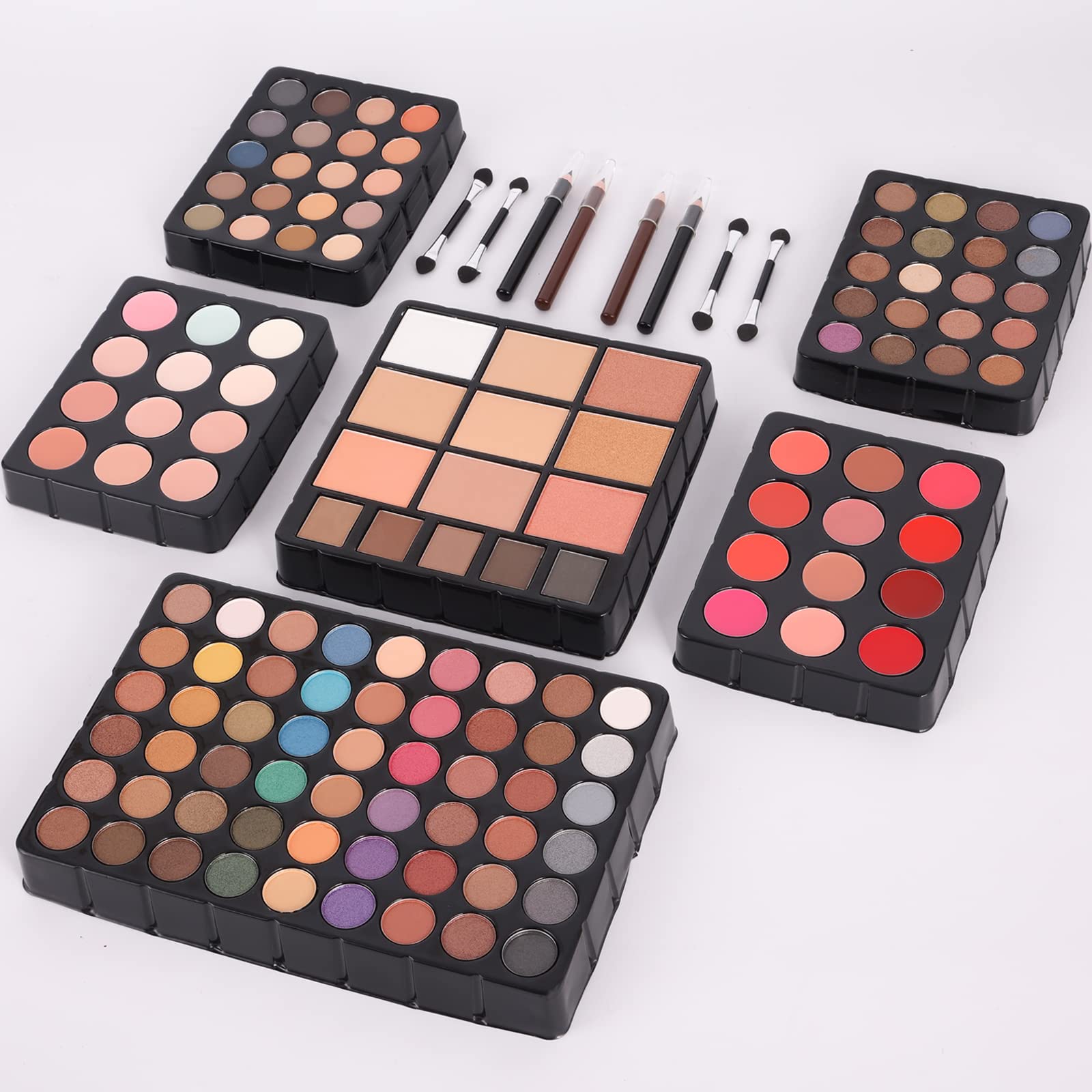 UNIFULL 132-Color All-In-One Makeup Kit – Complete Professional Makeup Set (006N2-Silver)