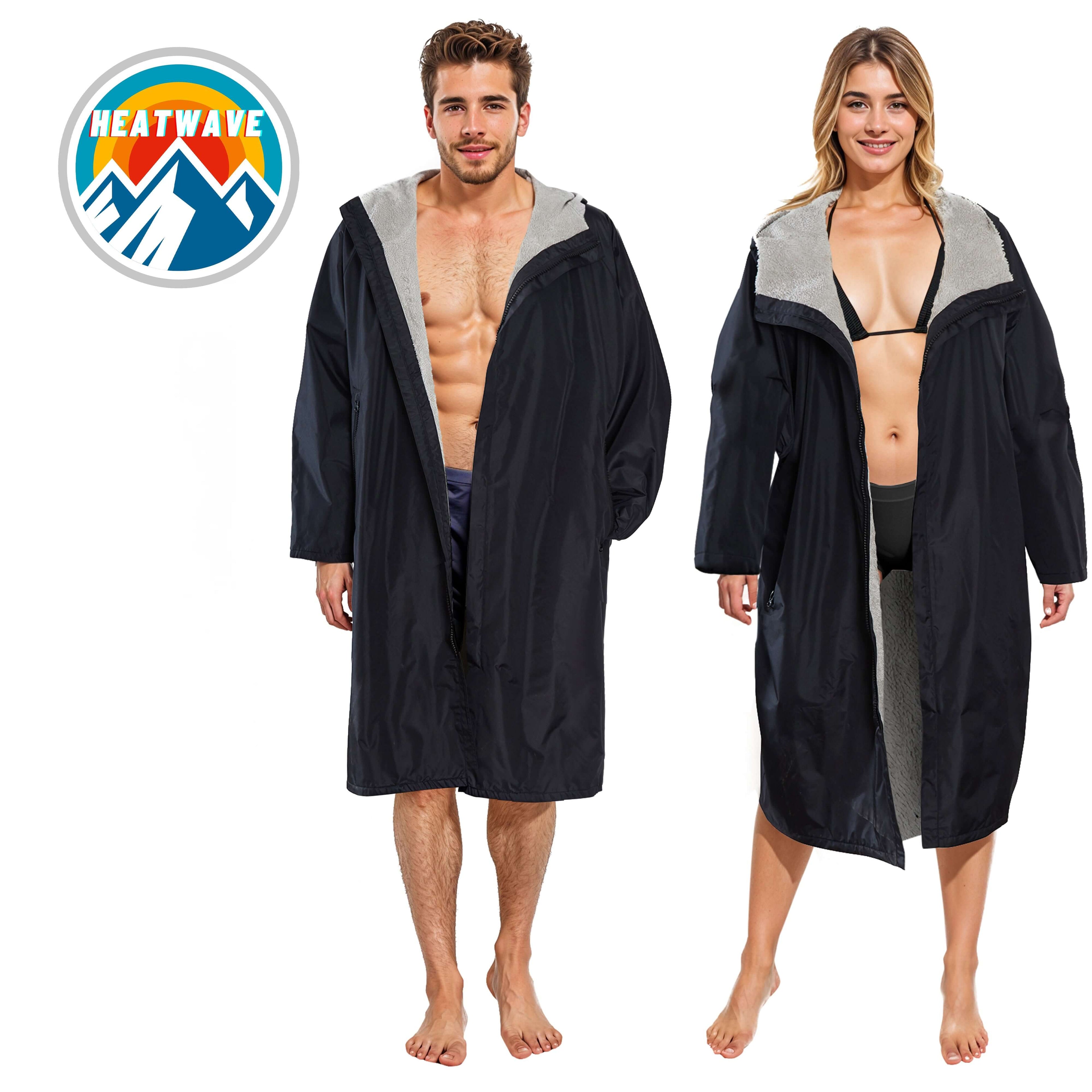 Heatwave Thermalwear Unisex Waterproof Windproof Changing Robe Hooded Outdoor Coat