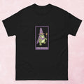 Cool quirky hand illustrated fantasy frog wizard tarot card unisex graphic t-shirt