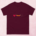 Cool hand illustrated romance themed bookish heart broken with fox and archer bow unisex tshirt
