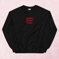 Maiden Mother Crone fantasy book inspired unisex embroidered sweatshirt