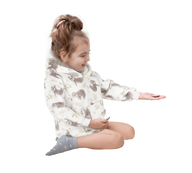 Daisy Dreamer Infant Hoodie Blanket 0-2 Years Unisex Safari Sloth Ultra Soft Super Soft Cotton Rich Essential