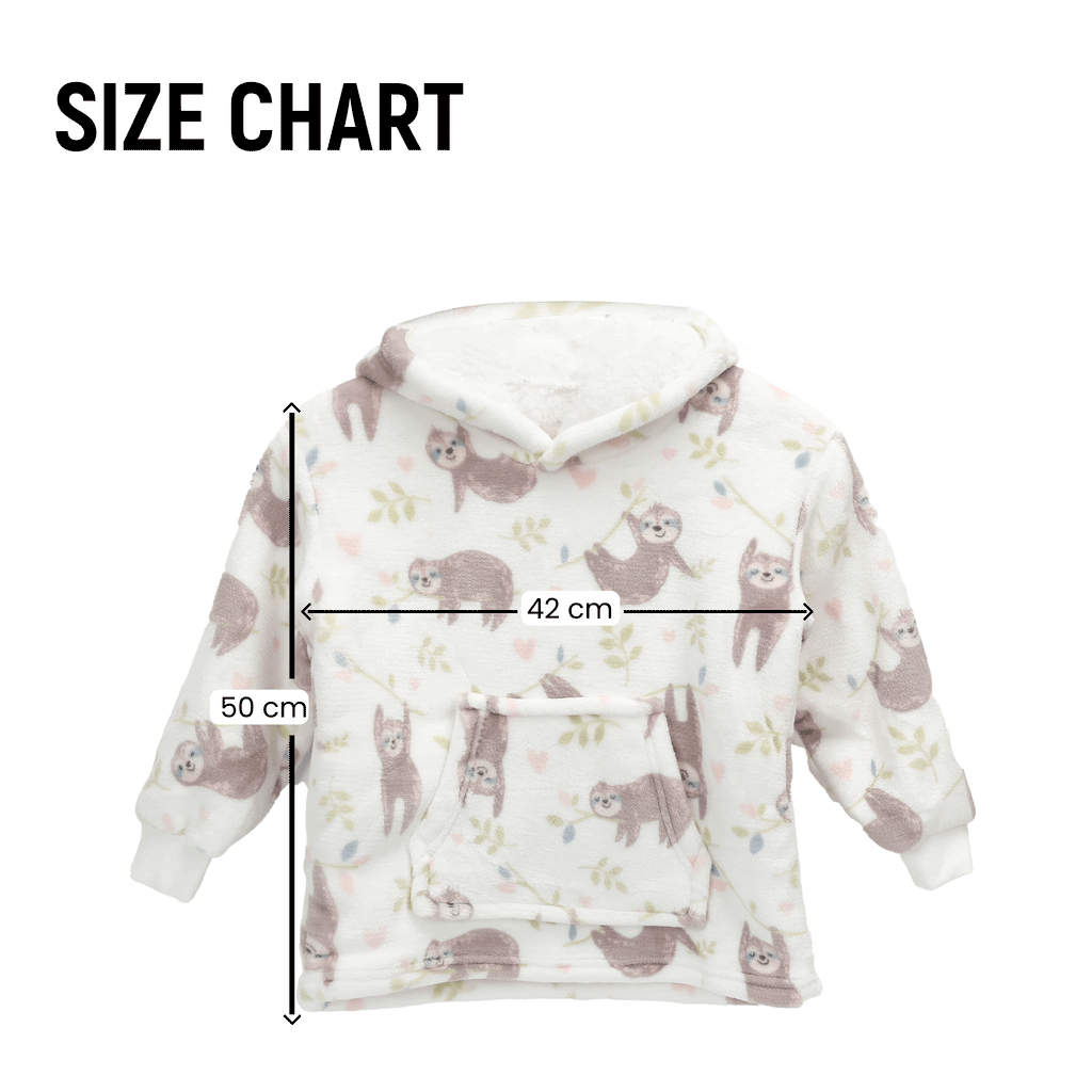 Daisy Dreamer Infant Hoodie Blanket 0-2 Years Unisex Safari Sloth Ultra Soft Super Soft Cotton Rich Essential
