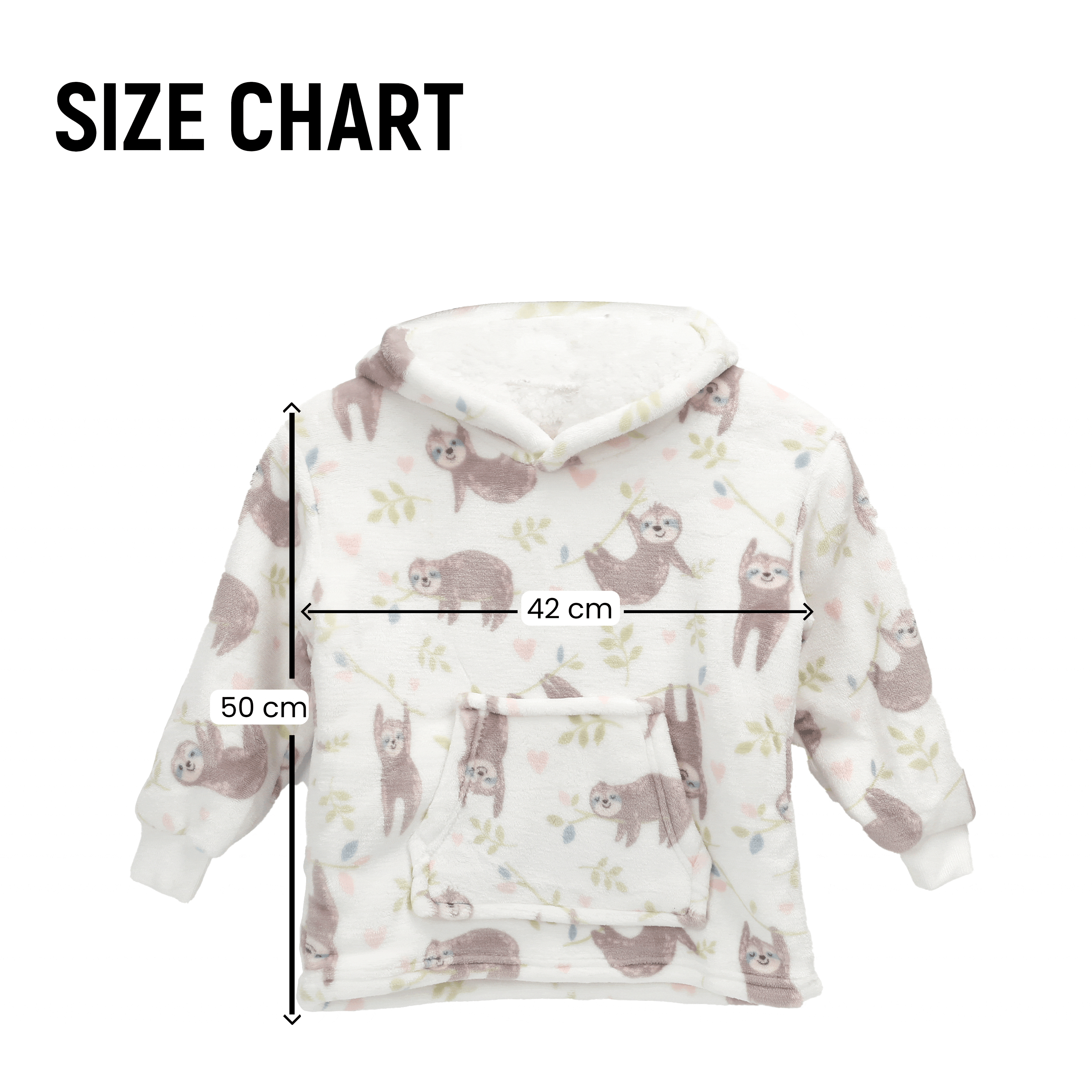Daisy Dreamer Infant Hoodie Blanket 0-2 Years Unisex Safari Sloth Ultra Soft Super Soft Cotton Rich Essential