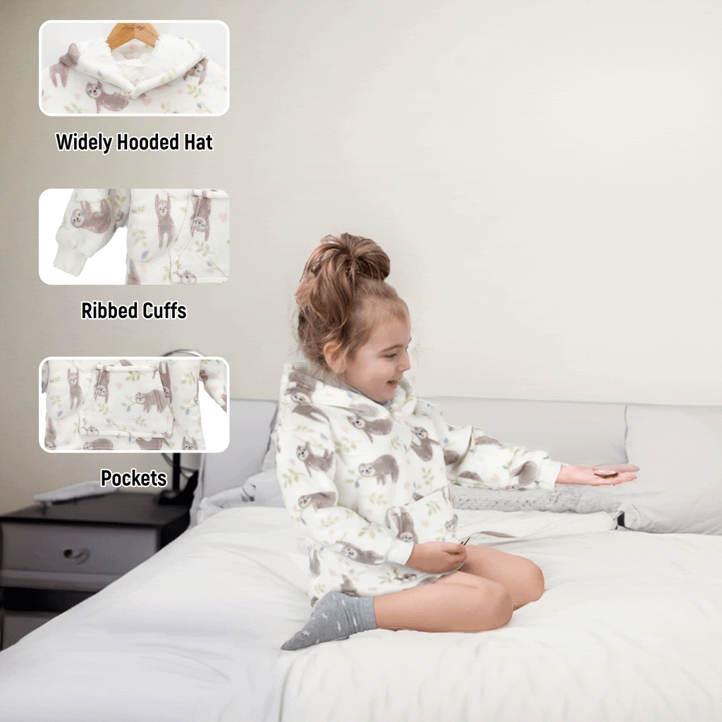 Daisy Dreamer Infant Hoodie Blanket 0-2 Years Unisex Safari Sloth Ultra Soft Super Soft Cotton Rich Essential
