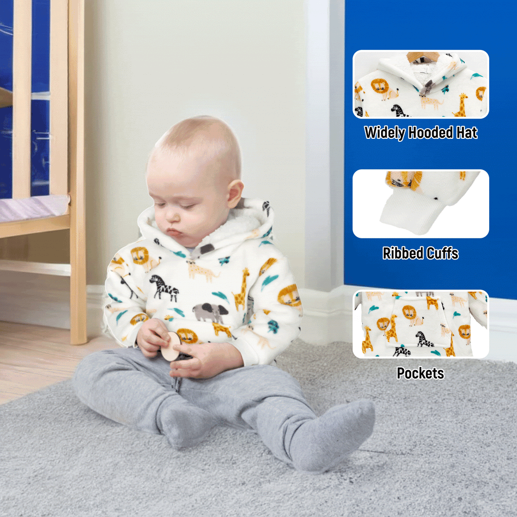 Daisy Dreamer Infant Hoodie Blanket 0-2 Years Unisex Safari Sloth Ultra Soft Super Soft Cotton Rich Essential