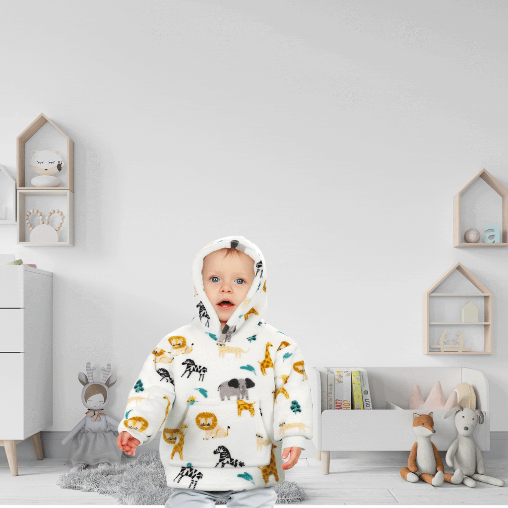 Daisy Dreamer Infant Hoodie Blanket 0-2 Years Unisex Safari Sloth Ultra Soft Super Soft Cotton Rich Essential