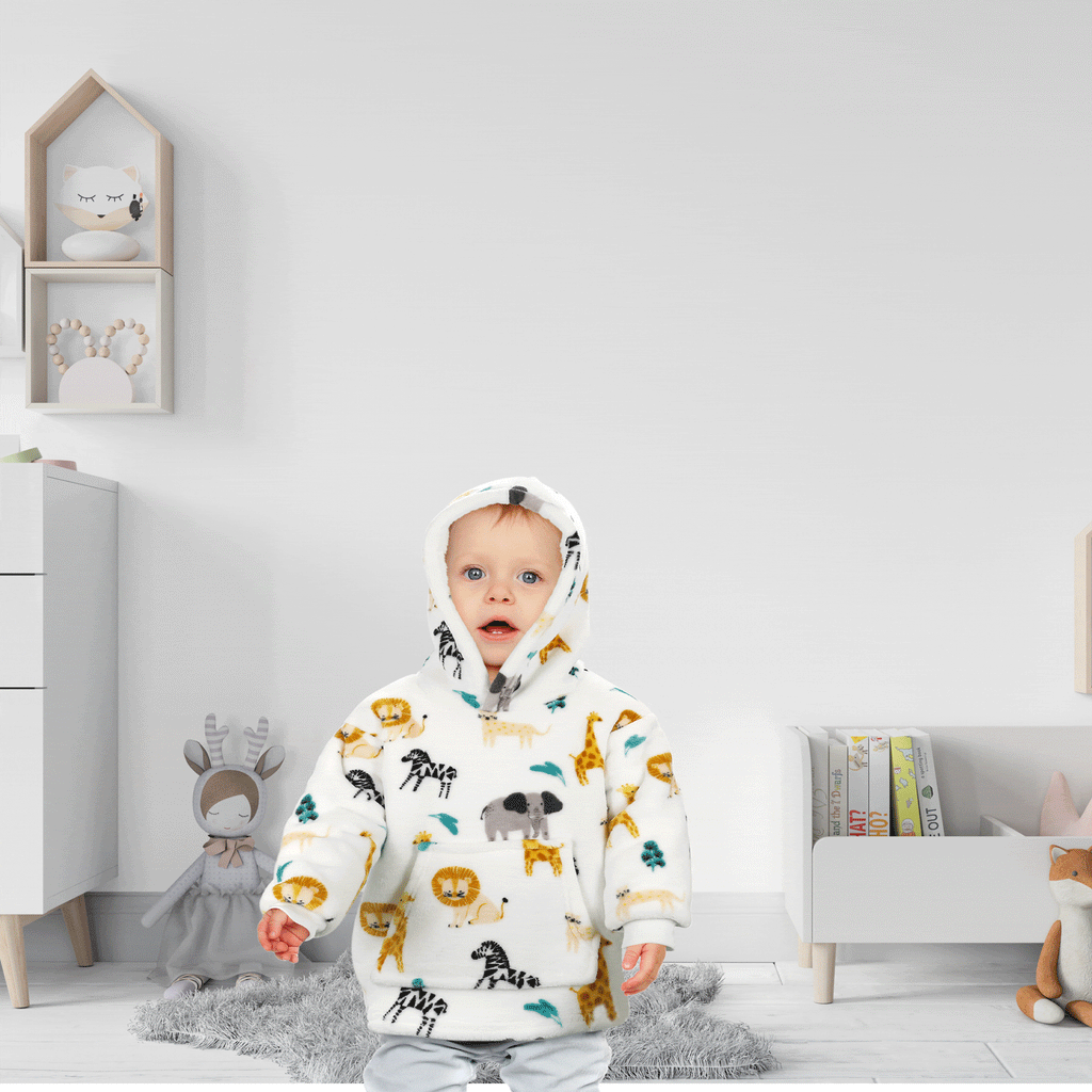 Daisy Dreamer Infant Hoodie Blanket 0-2 Years Unisex Safari Sloth Ultra Soft Super Soft Cotton Rich Essential