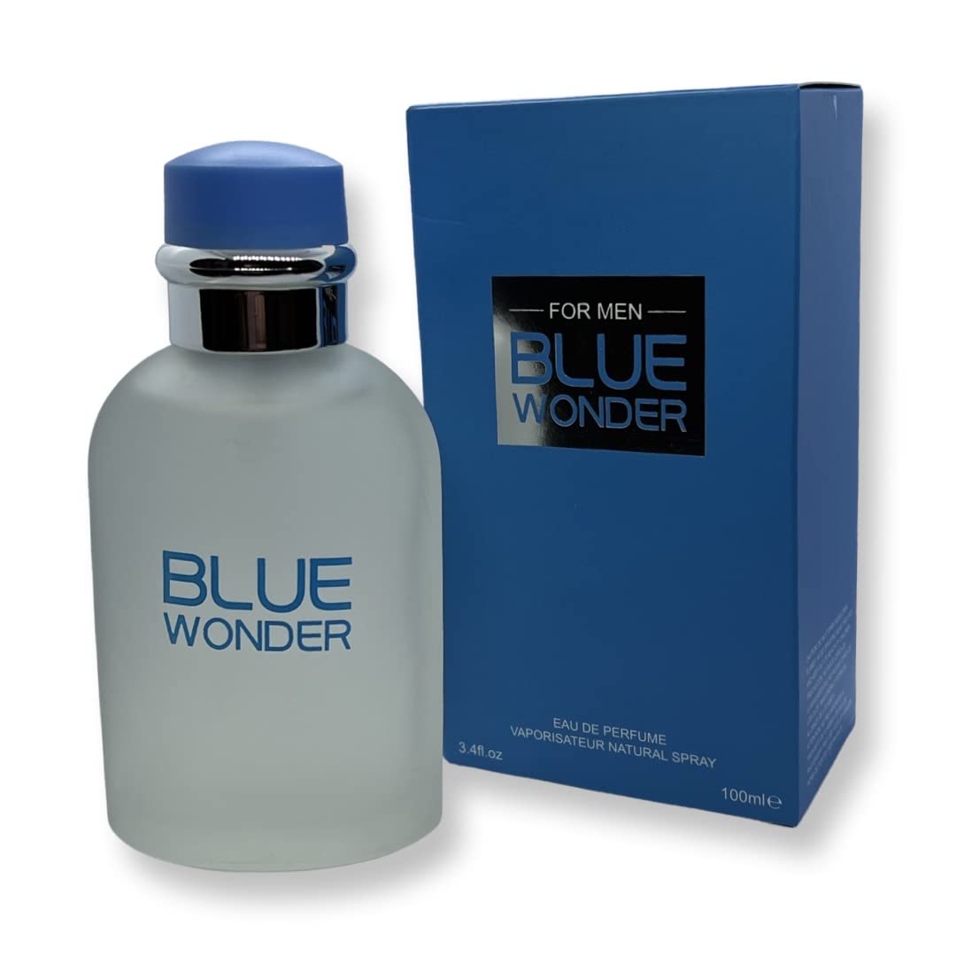 United Scents Blue Wonder For Men Eau de Parfum – 3.4 Fl Oz – Grapefruit, Juniper & Bergamot