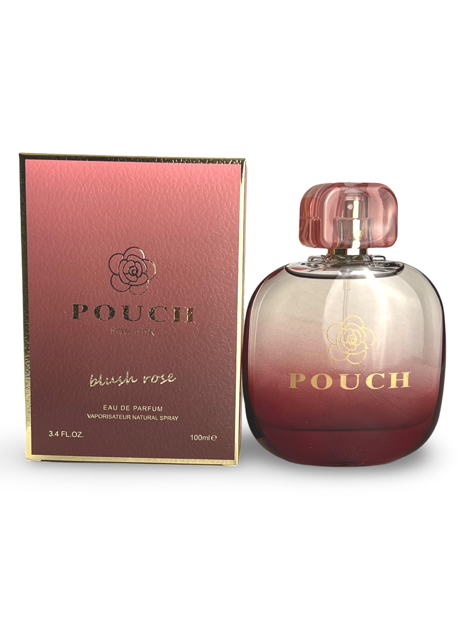 United Scents Pouch Blush Rose For Her Eau de Parfum – 3.4 Fl Oz | Bergamot, Red Currant & Rose