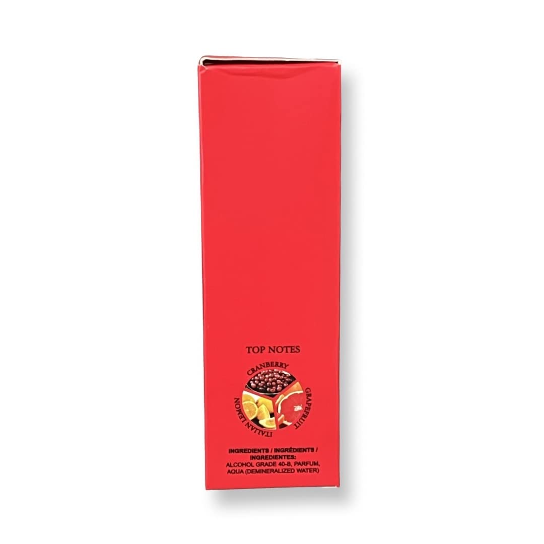 United Scents Red Intense Eau de Parfum for Men – 3.4 Fl Oz | Cranberry, Grapefruit & Italian Lemon