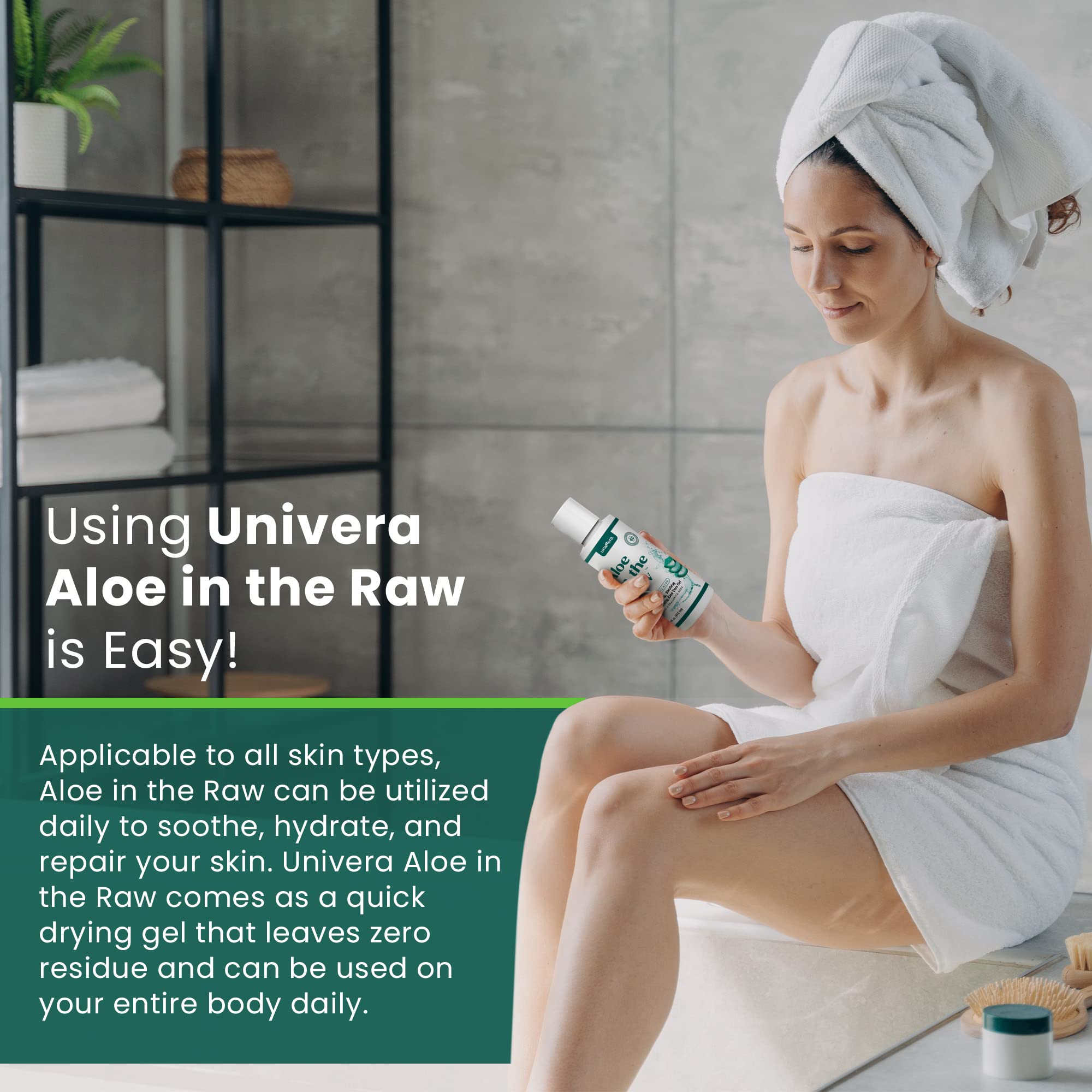 Univera Aloe in the Raw – 100% Pure Organic Aloe Vera Gel for All Skin Types (4 oz)