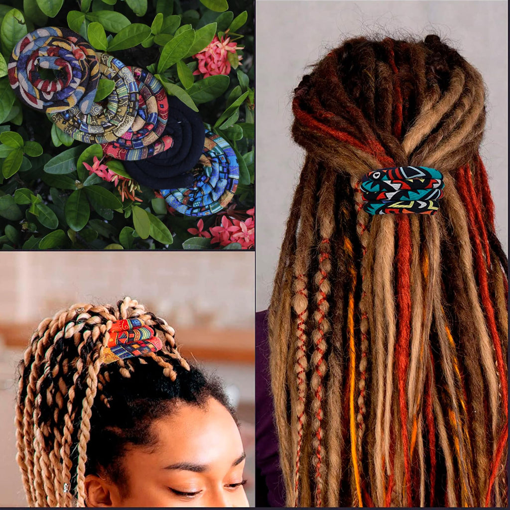Universal Spiral Lock Hair Tie – Bendable Dreadlock Accessory for Thick Hair (Secret Garden)