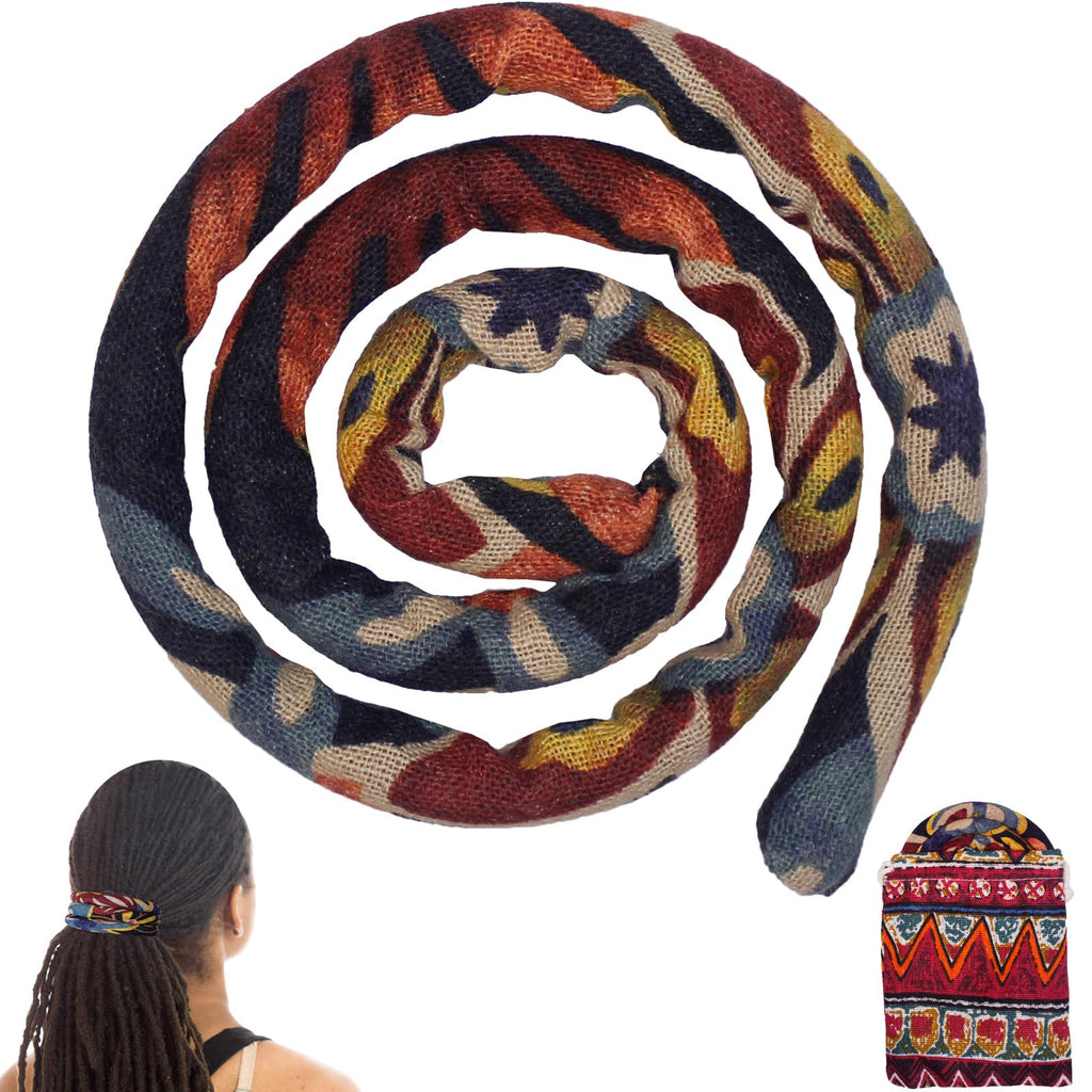 Universal Spiral Lock Hair Tie – Bendable Dreadlock Accessory for Thick Hair (Secret Garden)