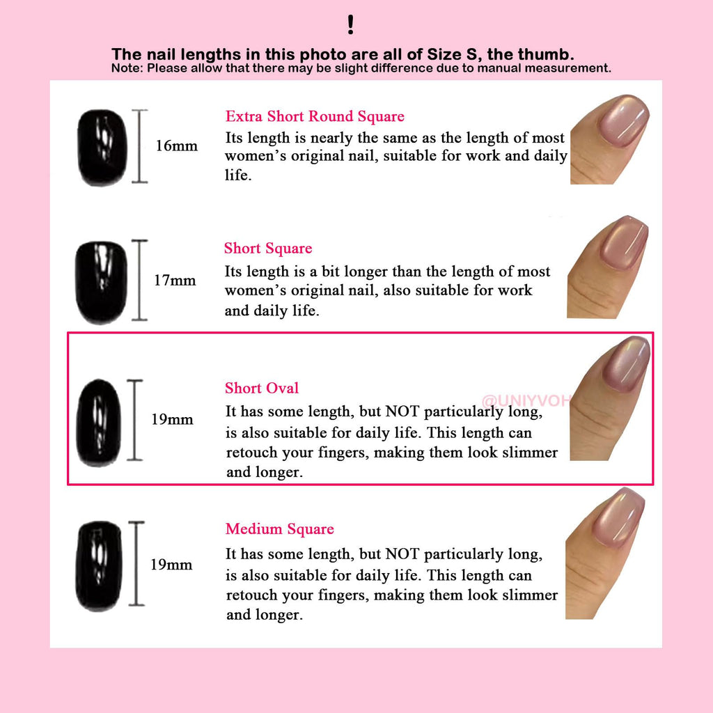 UNIYVOH Planet Small Oval Glitter Press-On Nails – Handmade Cat Eye & Aurora Designs