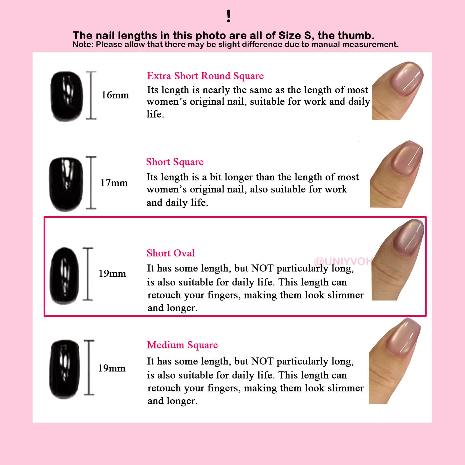 UNIYVOH Planet Small Oval Glitter Press-On Nails – Handmade Cat Eye & Aurora Designs