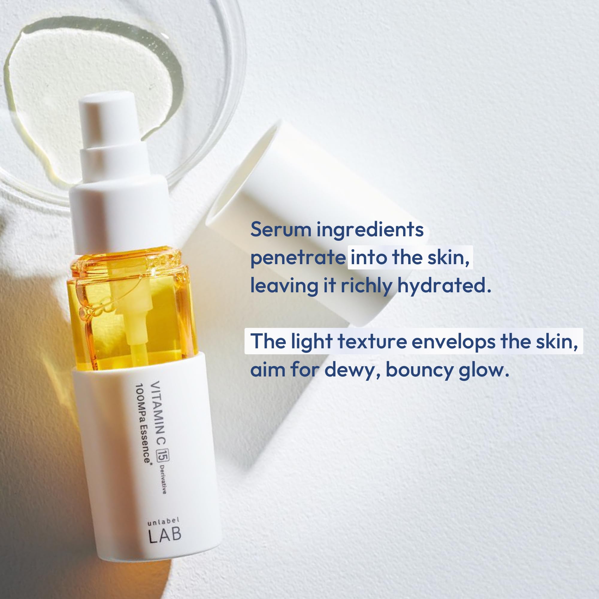 Unlabel LAB Vitamin C Serum – Ultra-High-Pressure, Fragrance-Free, 50mL, Made in Japan