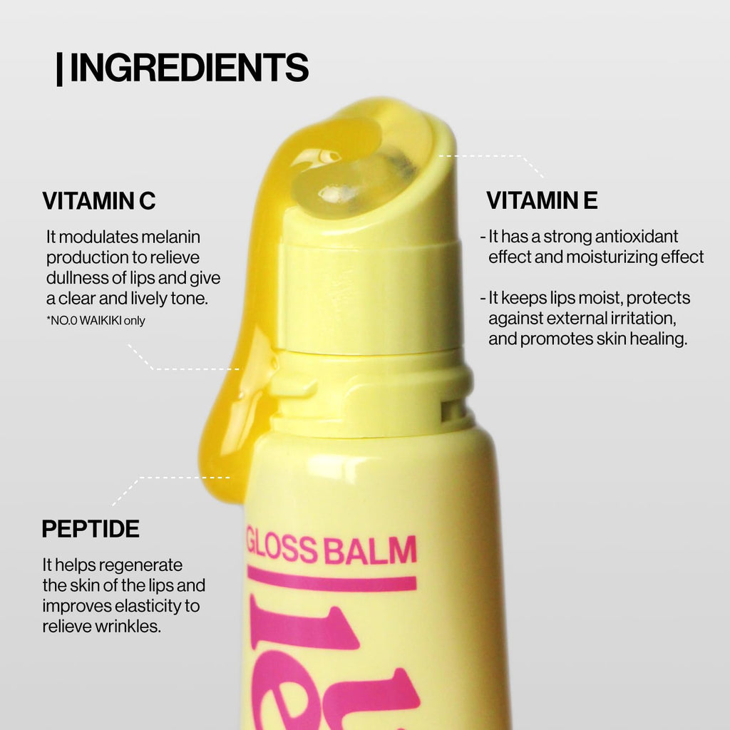 UNLEASHIA Sunset Dazzle Gloss Balm | Hydrating Tinted Lip Balm with Peptides & Vitamins | Vegan