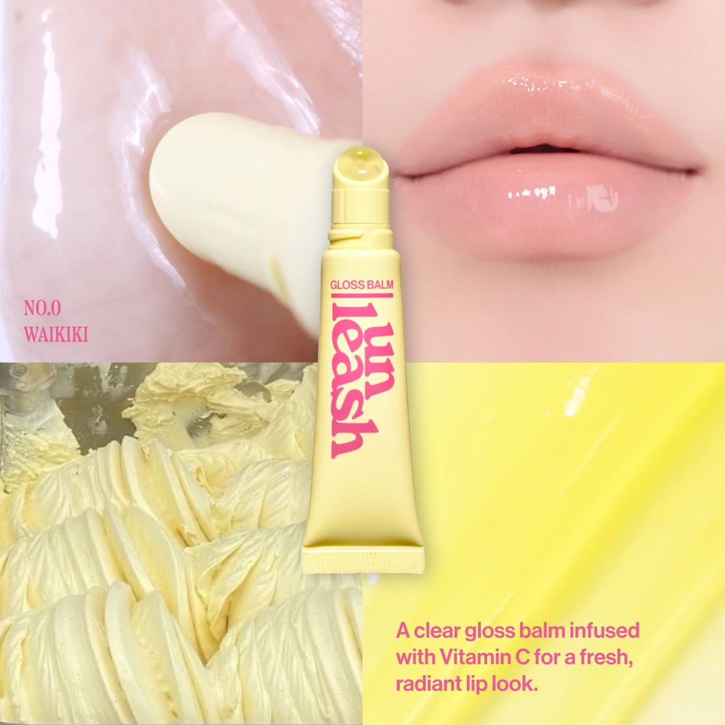 UNLEASHIA Sunset Dazzle Gloss Balm No.0 Waikiki – Peptide Lip Care with Vitamin E & C