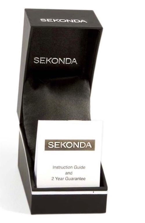 Sekonda Men's Classic Round Silver Dial Leather Strap Watch - 3099