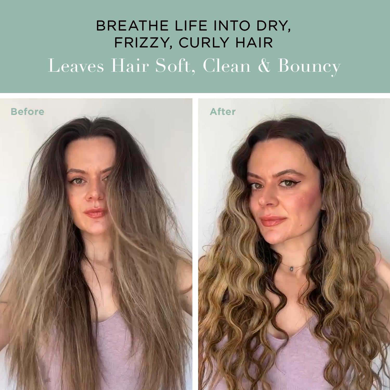 Unwash Bio-Cleansing Conditioner – Gentle Hydrating Co-Wash for Curly & Dry Hair, 33.8 fl oz