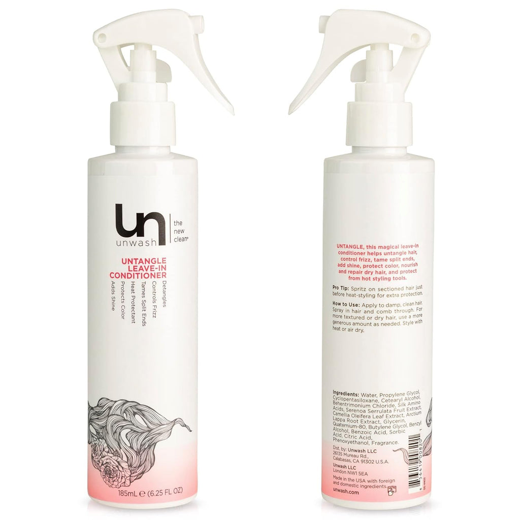 Unwash Untangle Leave-In Conditioner – Gentle Detangling, Frizz Control, Heat Protection | Vegan & Cruelty-Free