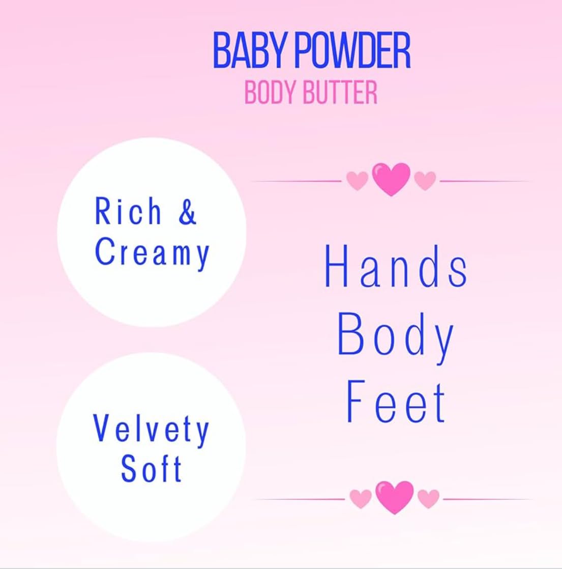 Uplift Us Marketplace Baby Powder Creamy Whipped Body Butter – Nourishing Shea, Cocoa & Coconut Oil
