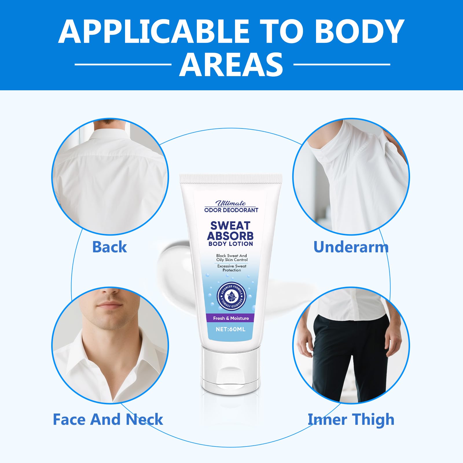 UQWUQW Face Antiperspirant — Long-Lasting Sweat & Oil Control for Forehead, Face & Scalp (60ml)