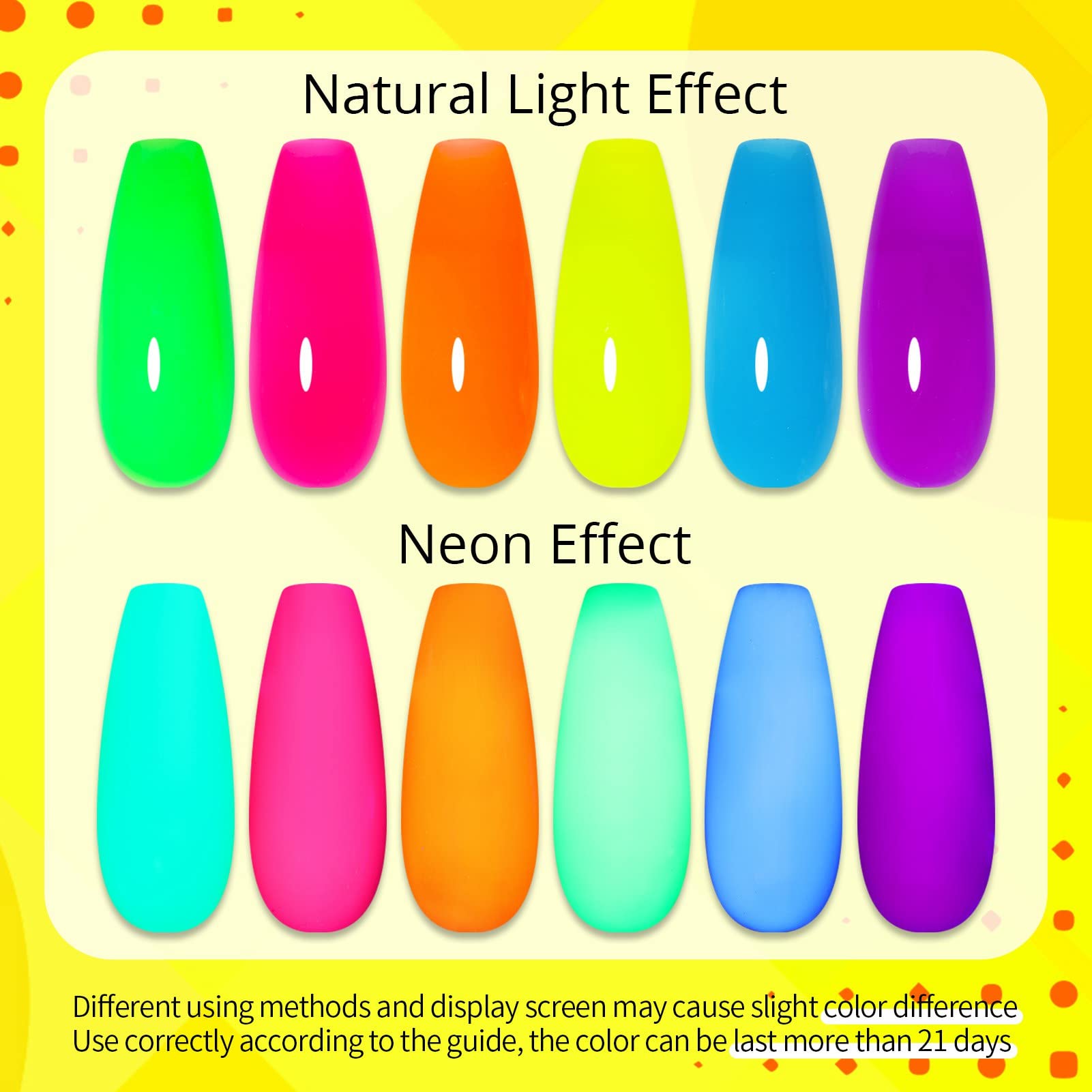 UR SUGAR Neon Poly Extension Gel Set - 6 Colors | Quick Build, Long-Lasting Gel Polish Kit