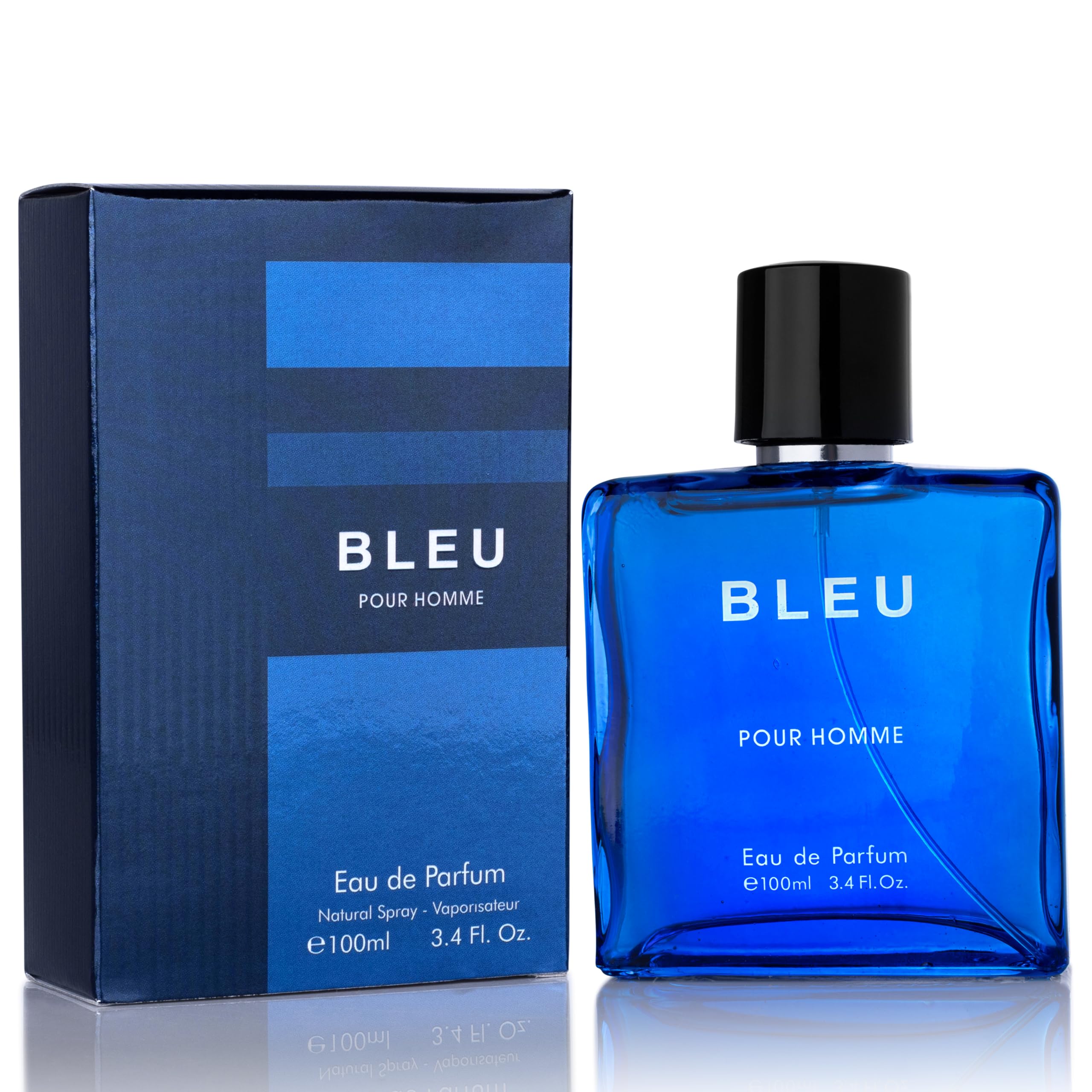 Bleu for Men Eau de Parfum – Citrusy Top Notes, Aromatic Spices & Warm Woody Undertones | 3.4 fl oz
