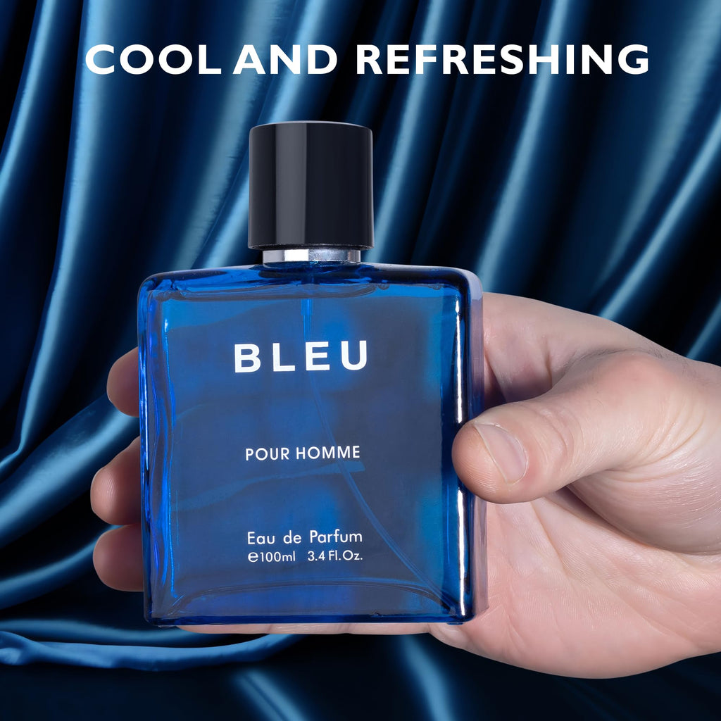 Bleu for Men Eau de Parfum – Citrusy Top Notes, Aromatic Spices & Warm Woody Undertones | 3.4 fl oz
