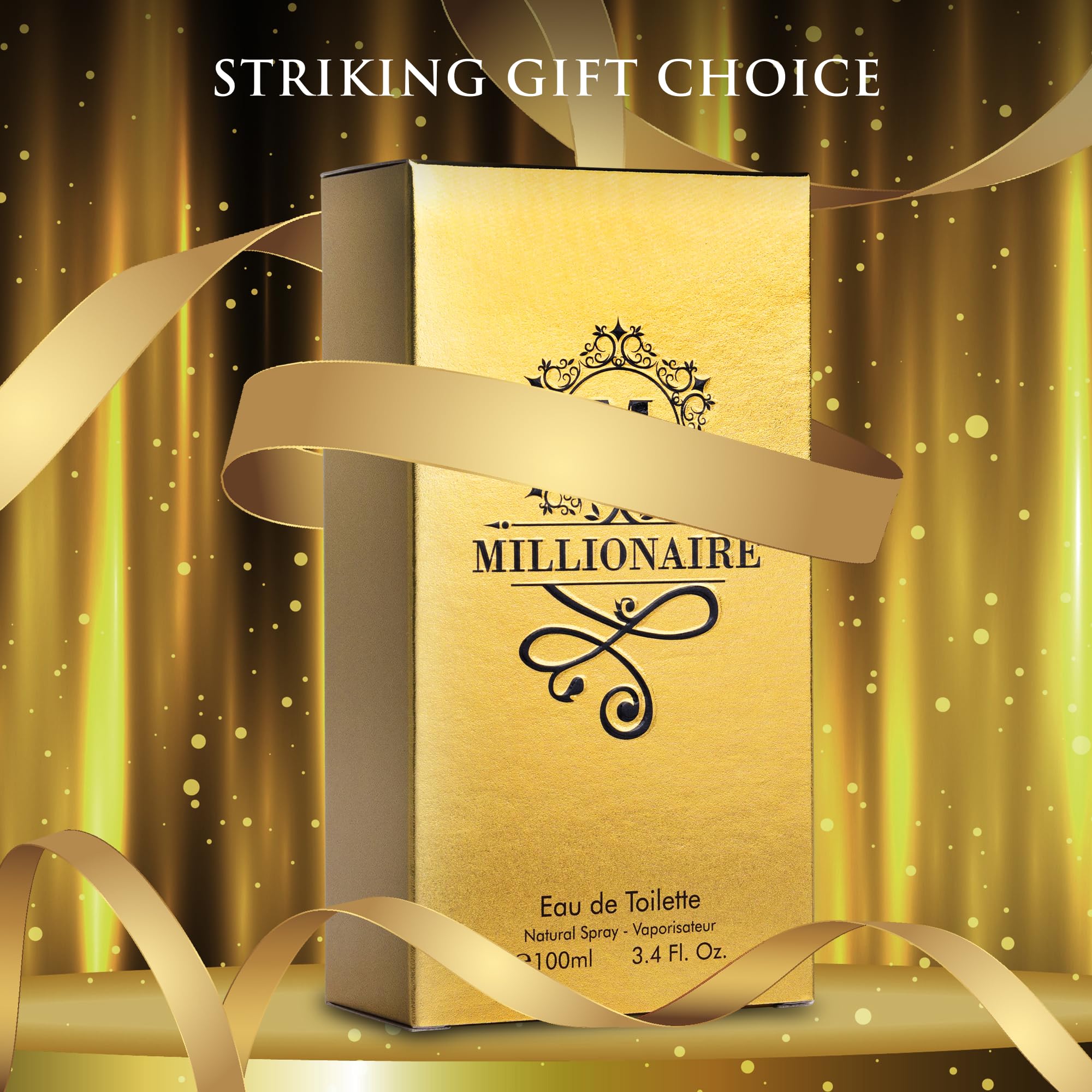 URBAN COLLECTION Millionaire Eau De Toilette for Men – Citrus, Woody & Spicy, 100ml