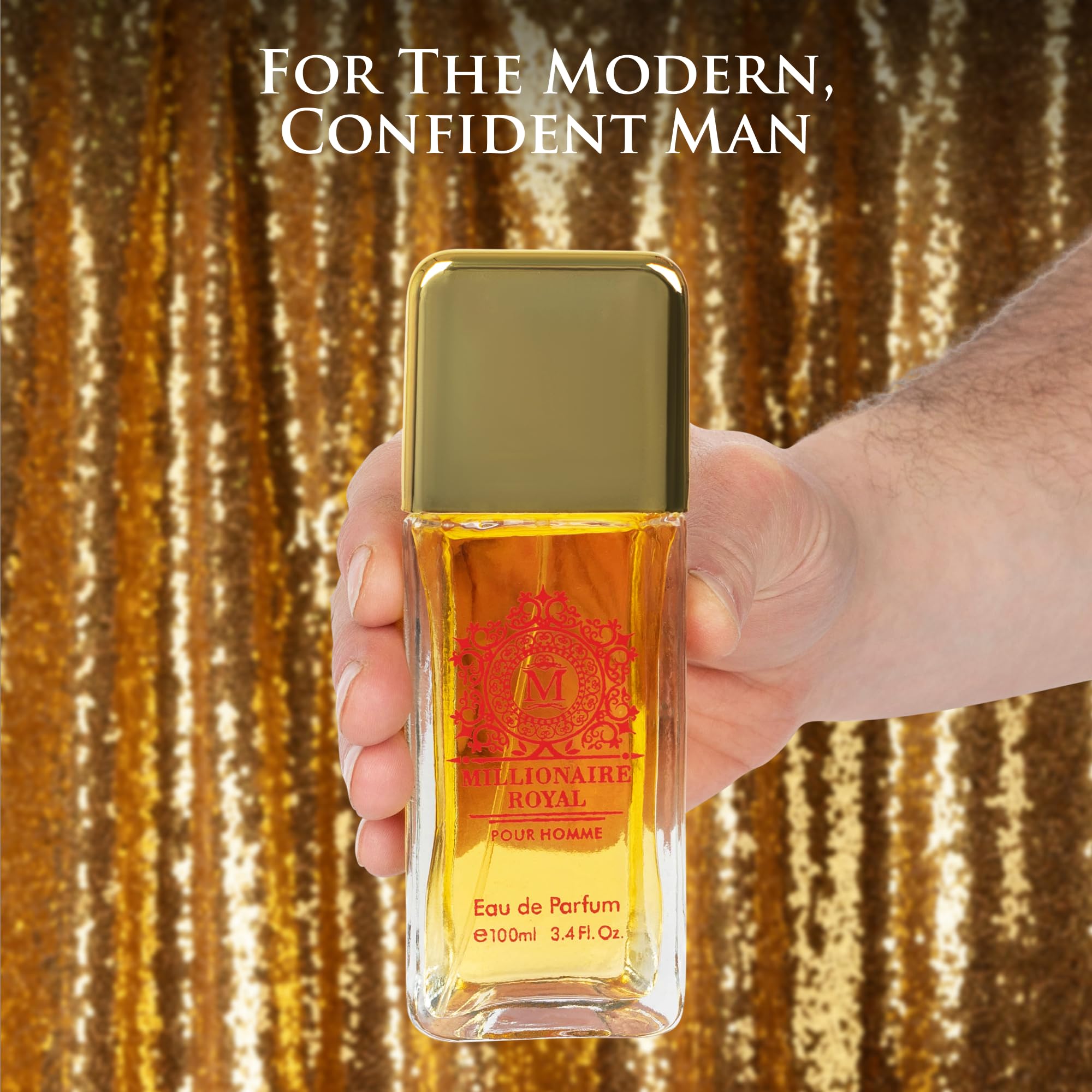 Urban Collection Millionaire Royal for Men – Oriental Fresh Woody Fragrance | 100ml | Paraben-Free, Vegan & Cruelty-Free