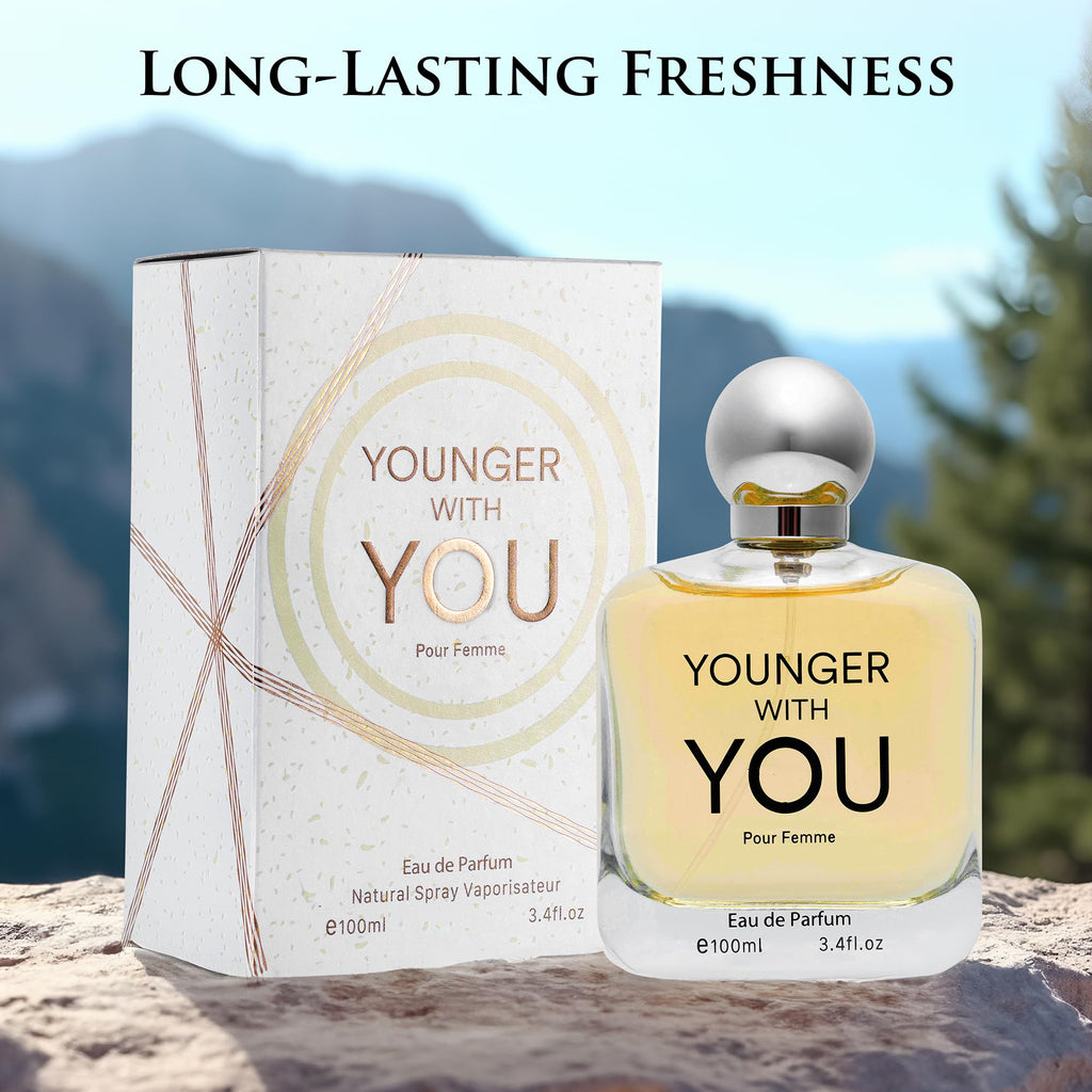 Urban Collection Younger With You for Women – Floral Fruity EDP, Rose & Vanilla Base, Raspberry & Neroli Top, 100ml | Vegan & Cruelty-Free