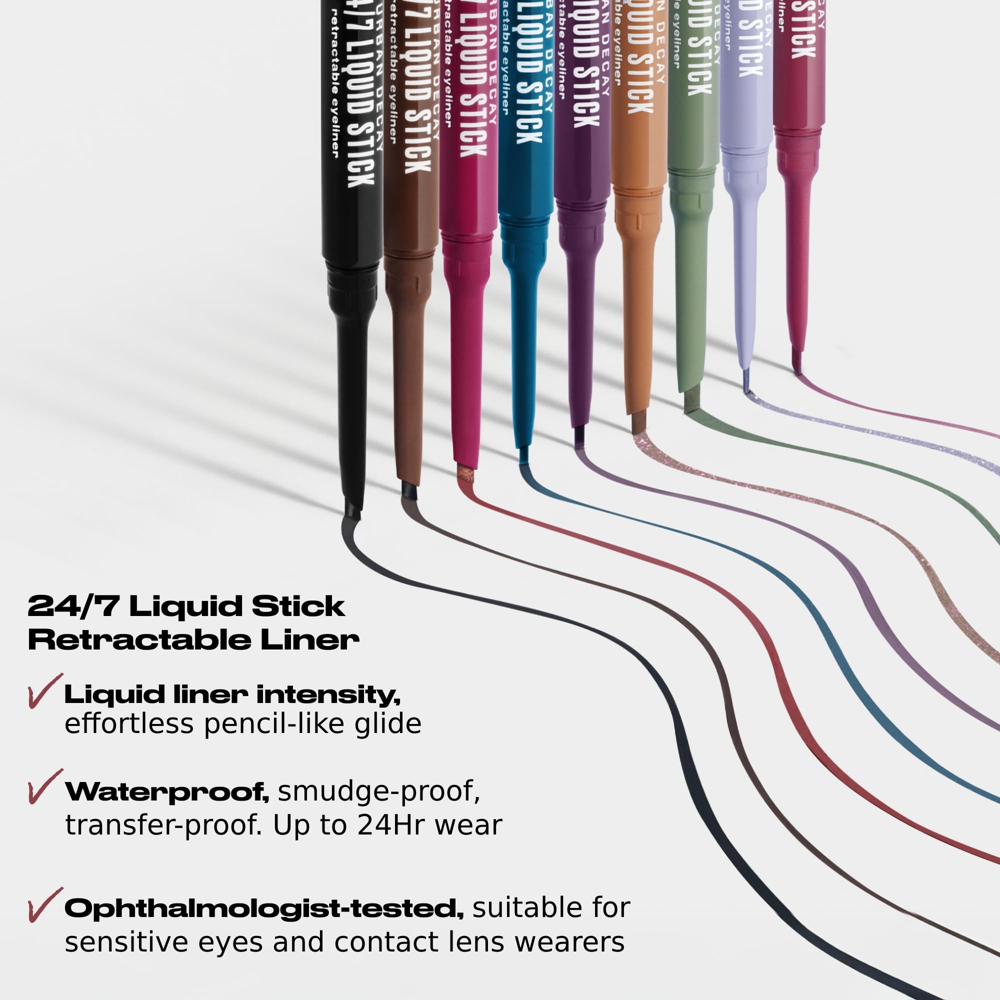 Urban Decay 24/7 Liquid Stick Waterproof Eyeliner – Dual-End Gel, Up to 24HR Wear in Wine Spill
