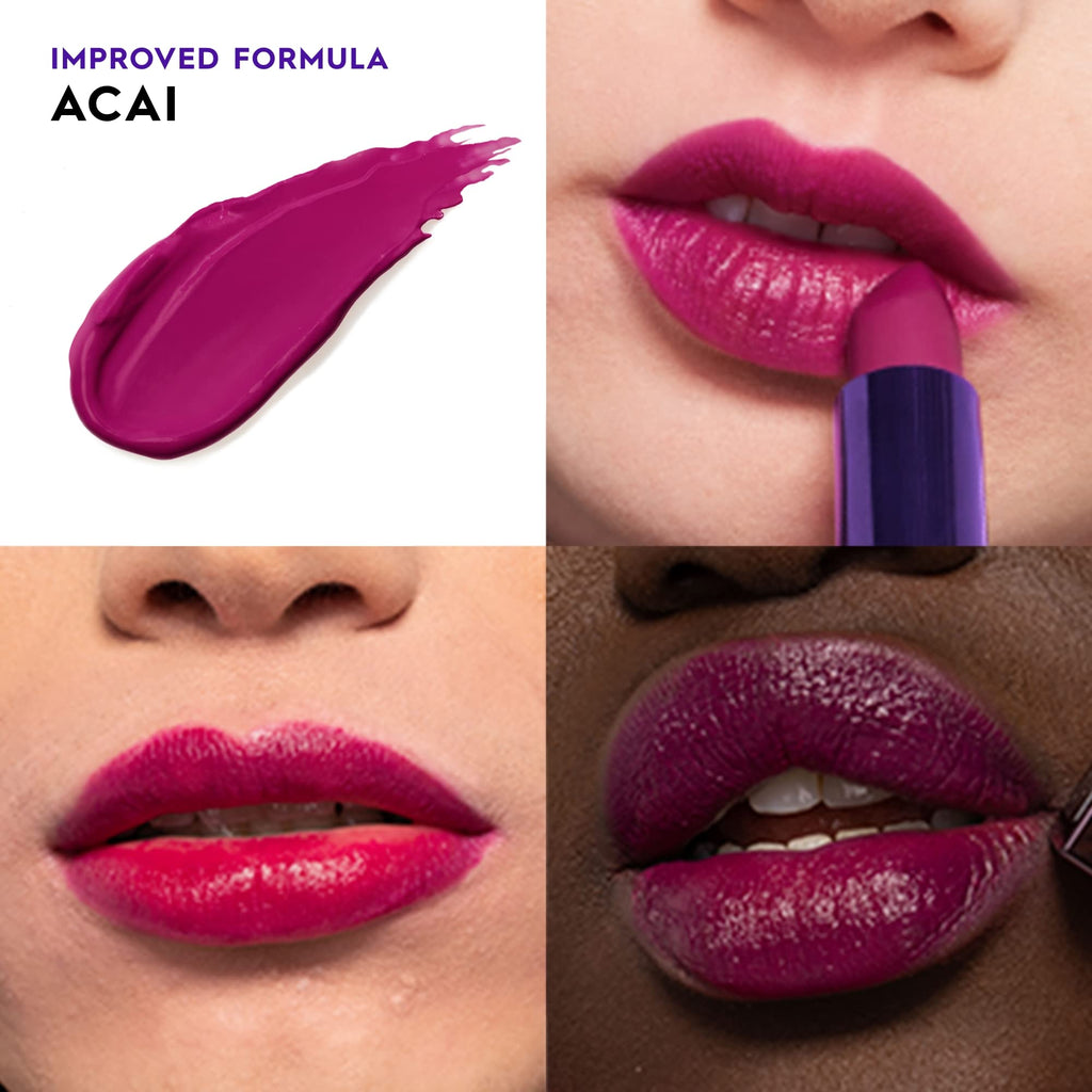 Urban Decay Vice Hydrating Lipstick Acai – Deep Berry Violet (Cream Finish) | Vegan & Cruelty-Free 0.11 oz