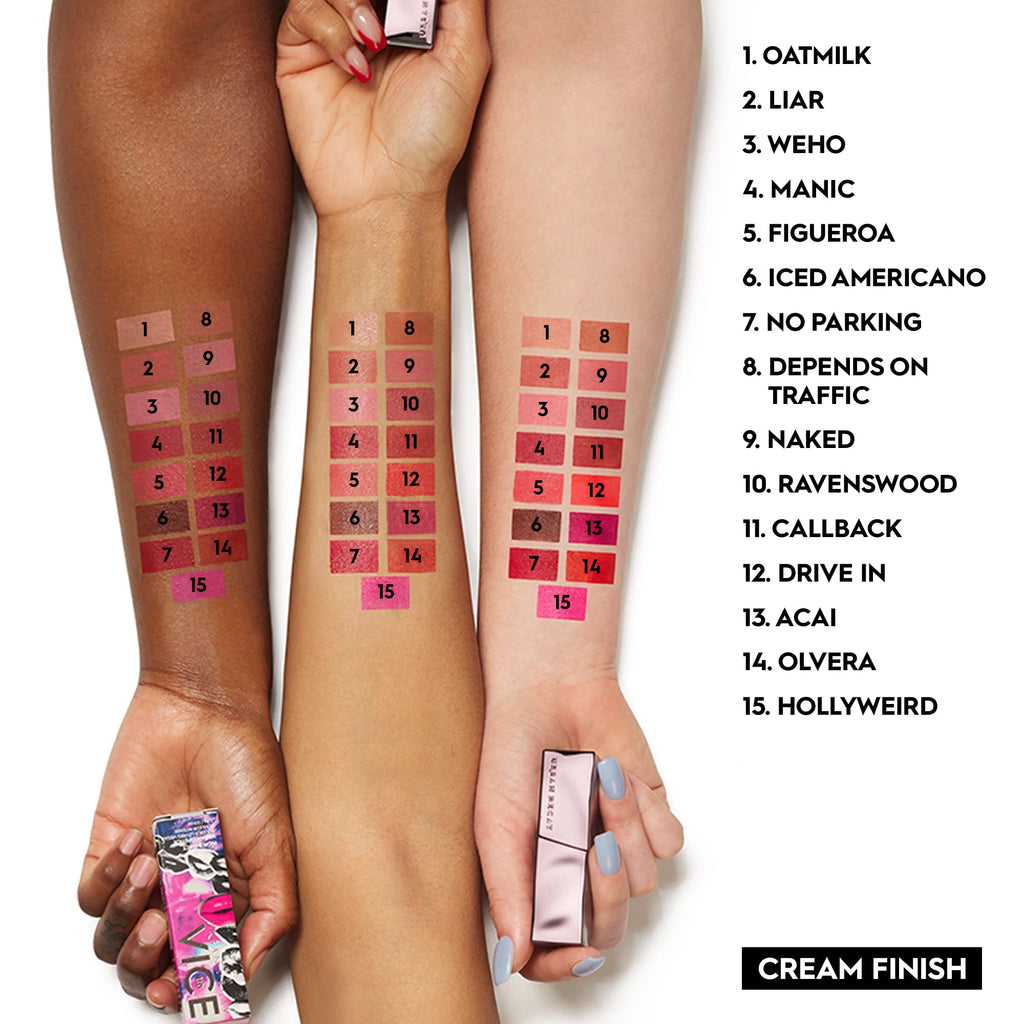 URBAN DECAY Vice Hydrating Lipstick – Sheer Mauve Pink (Shine) – Creamy, Hydrating Lip Color