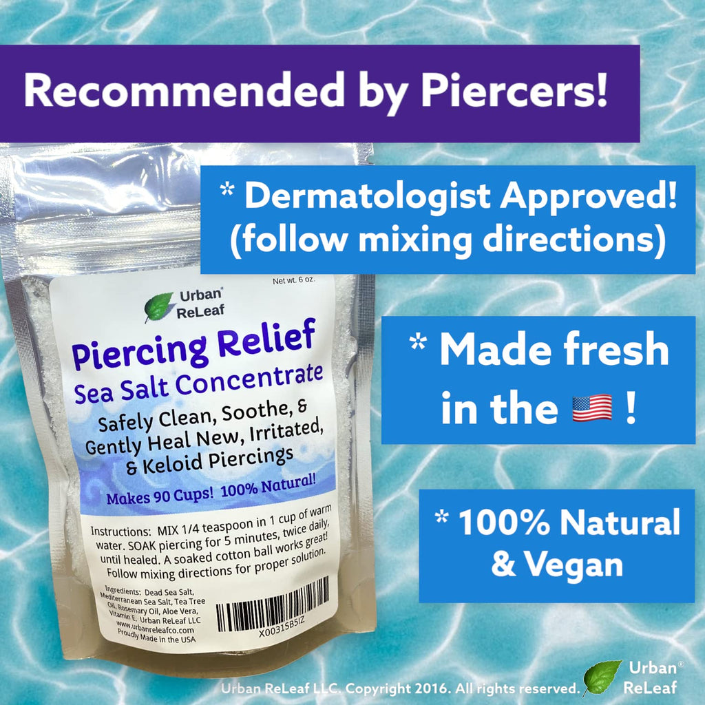 Urban ReLeaf Piercing Relief Sea Salt Concentrate Aftercare — 6 oz, Makes 90 Cups