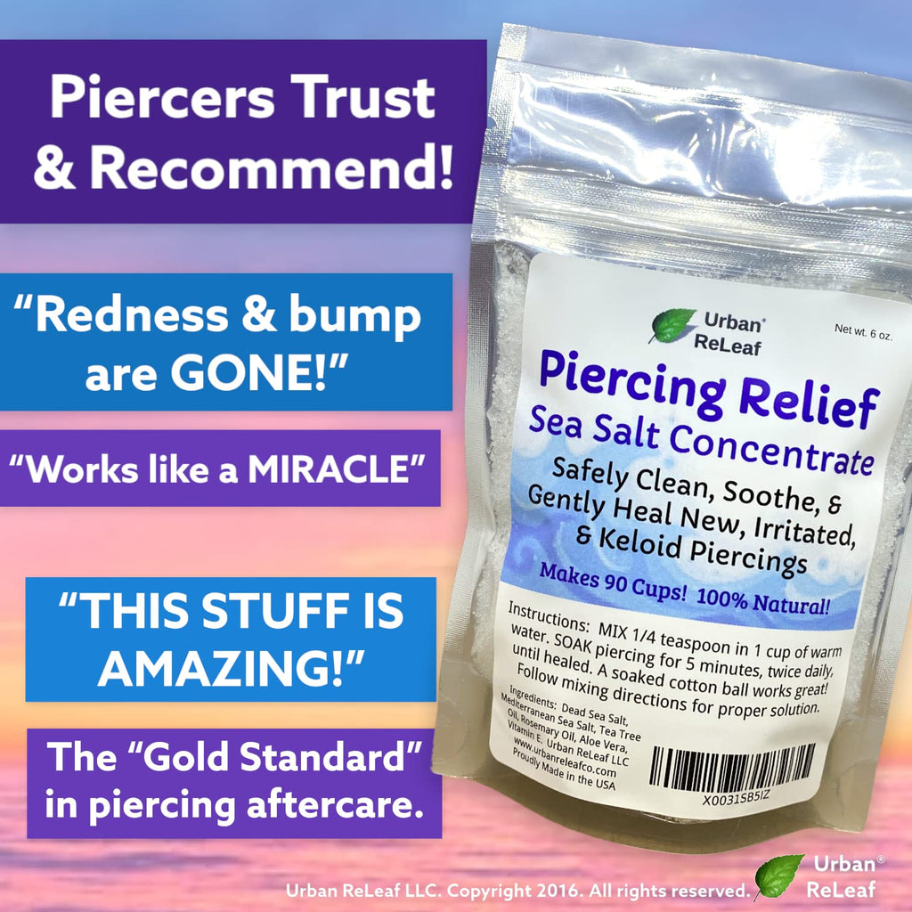 Urban ReLeaf Piercing Relief Sea Salt Concentrate Aftercare — 6 oz, Makes 90 Cups
