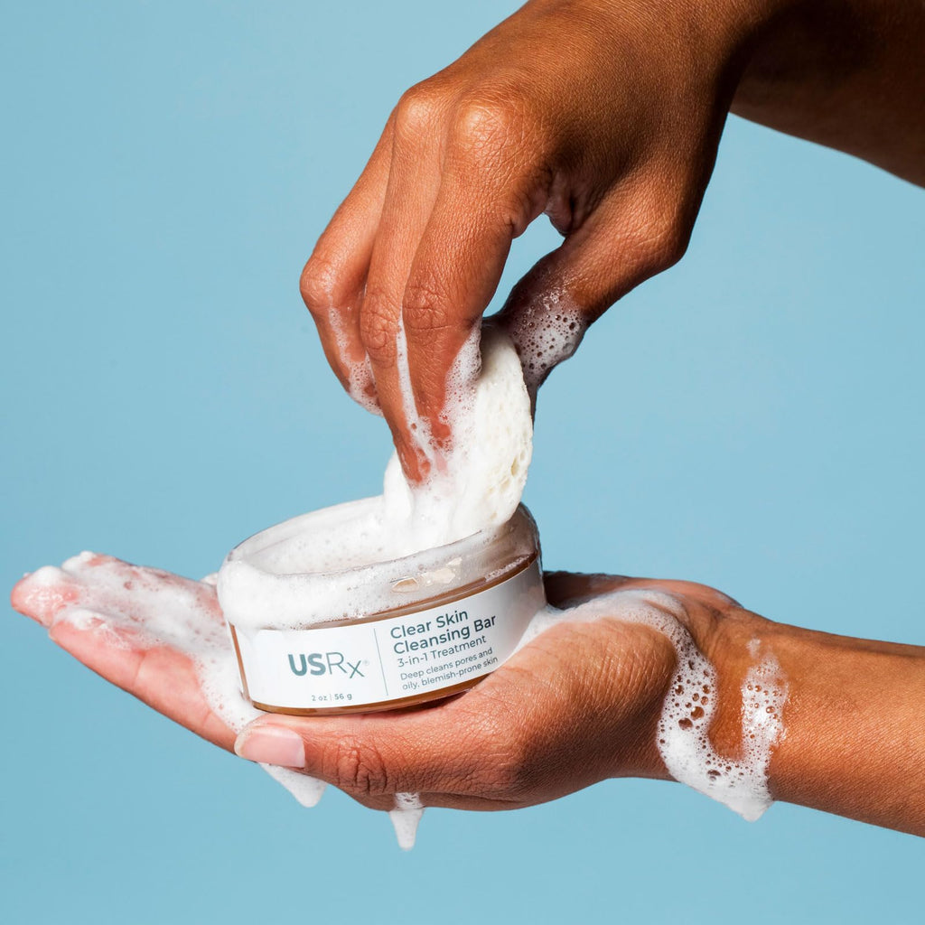 Urban Skin Rx Clear Skin 3-in-1 Daily Treatment Cleansing Bar – Exfoliator, Mask & Clarifier (2.0 oz)