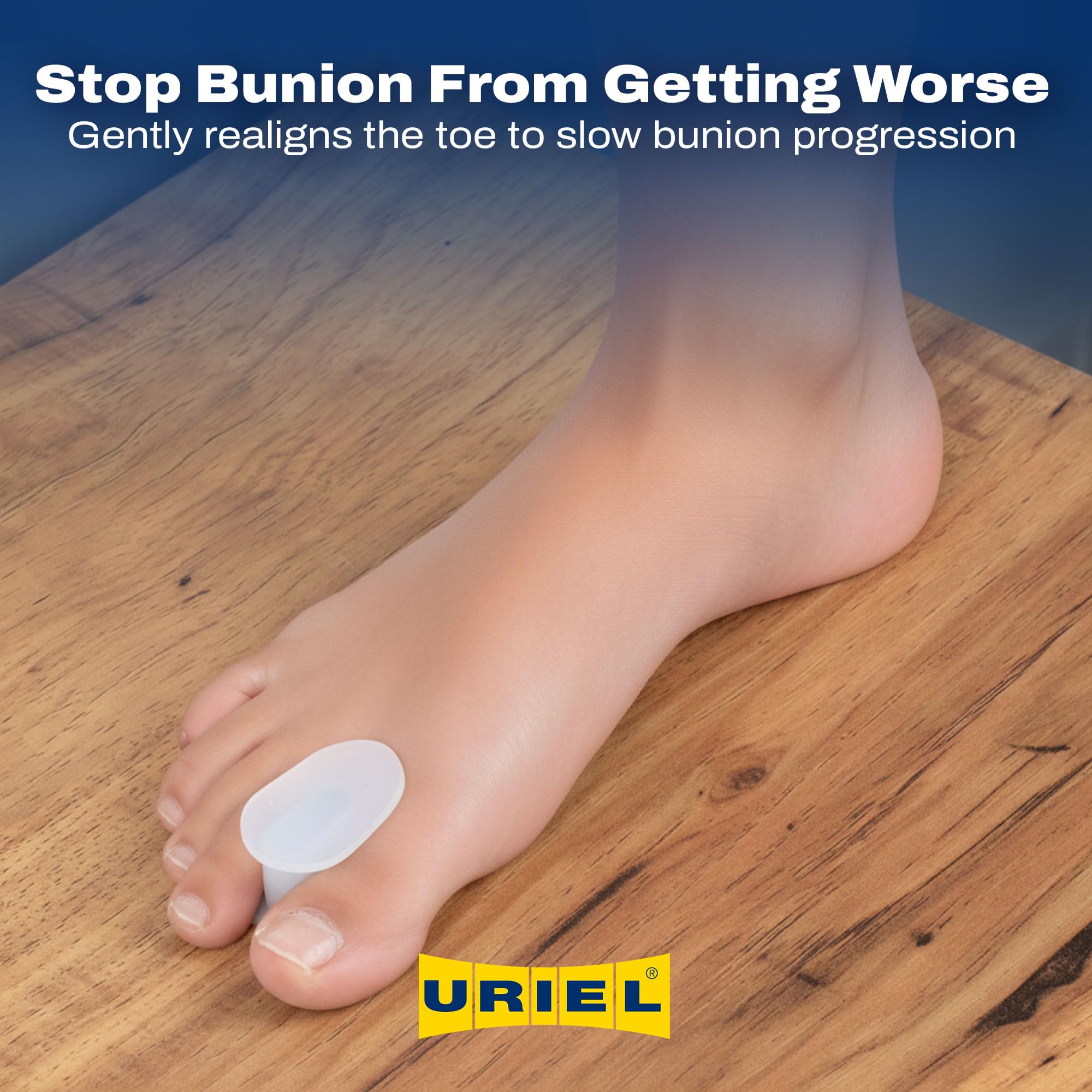 URIEL Soft Gel Toe Spacers with Mineral Oil – Silicone Toe Separators for Daily Comfort