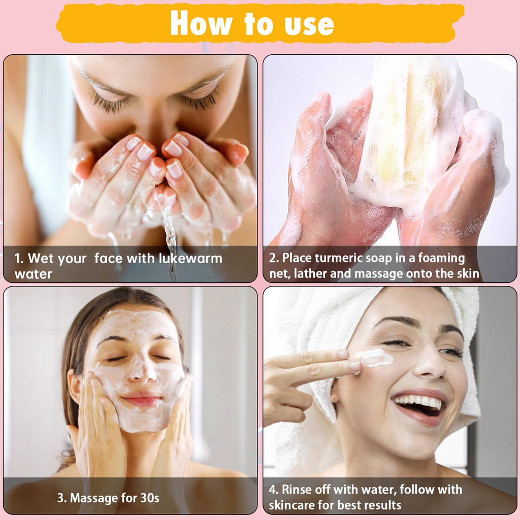 Urrznp Lemon Turmeric Kojic Acid Soap Bar – Dry Skin Formula (2 Bars)