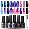 UR SUGAR Glitter Gel Nail Polish Set – 6 Colors Magnetic & Color-Changing Gel Kit (Soak-Off)
