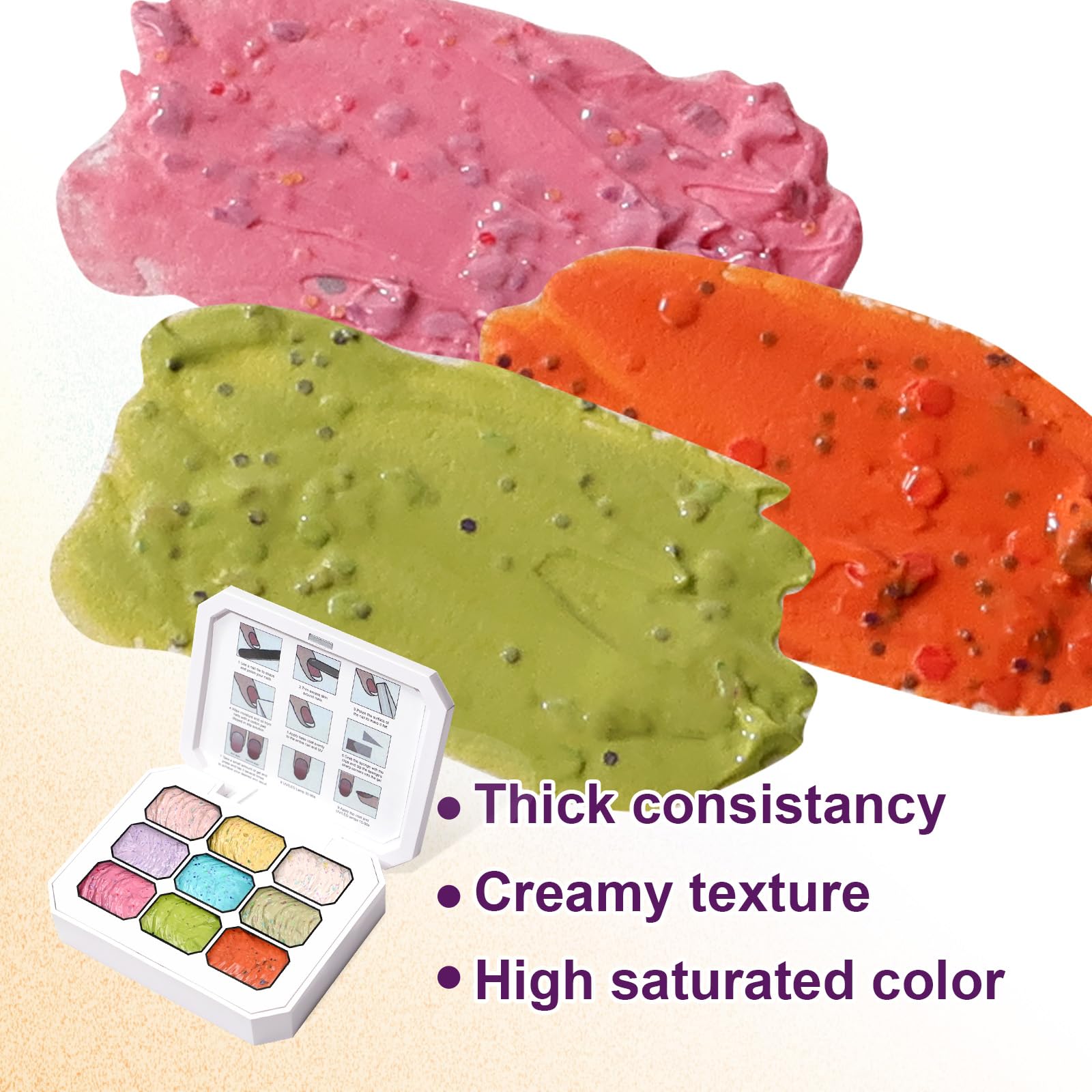 U-Shinein Gradient Painting Gel – 9-Color Ombre Gel Nail Polish Set for 3D Sculpture & French Manicure