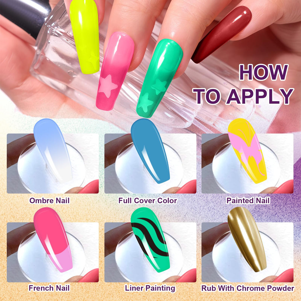 U-Shinein Gradient Painting Gel – 9-Color Ombre Kit | UV Soak-Off, No-Wipe, ChromaGlow