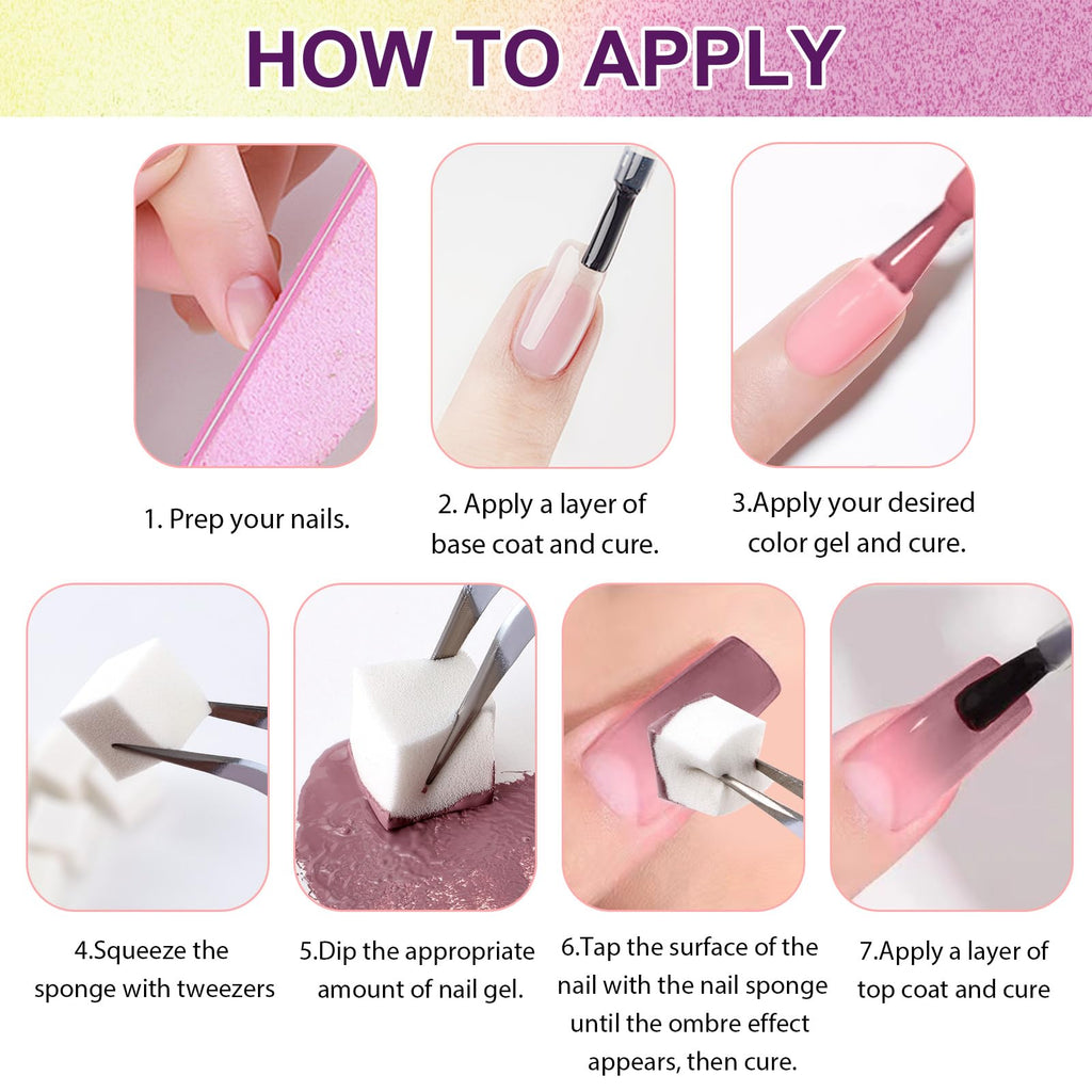 U-Shinein Gradient Painting Gel – 9-Color Ombre Kit | UV Soak-Off, No-Wipe, ChromaGlow