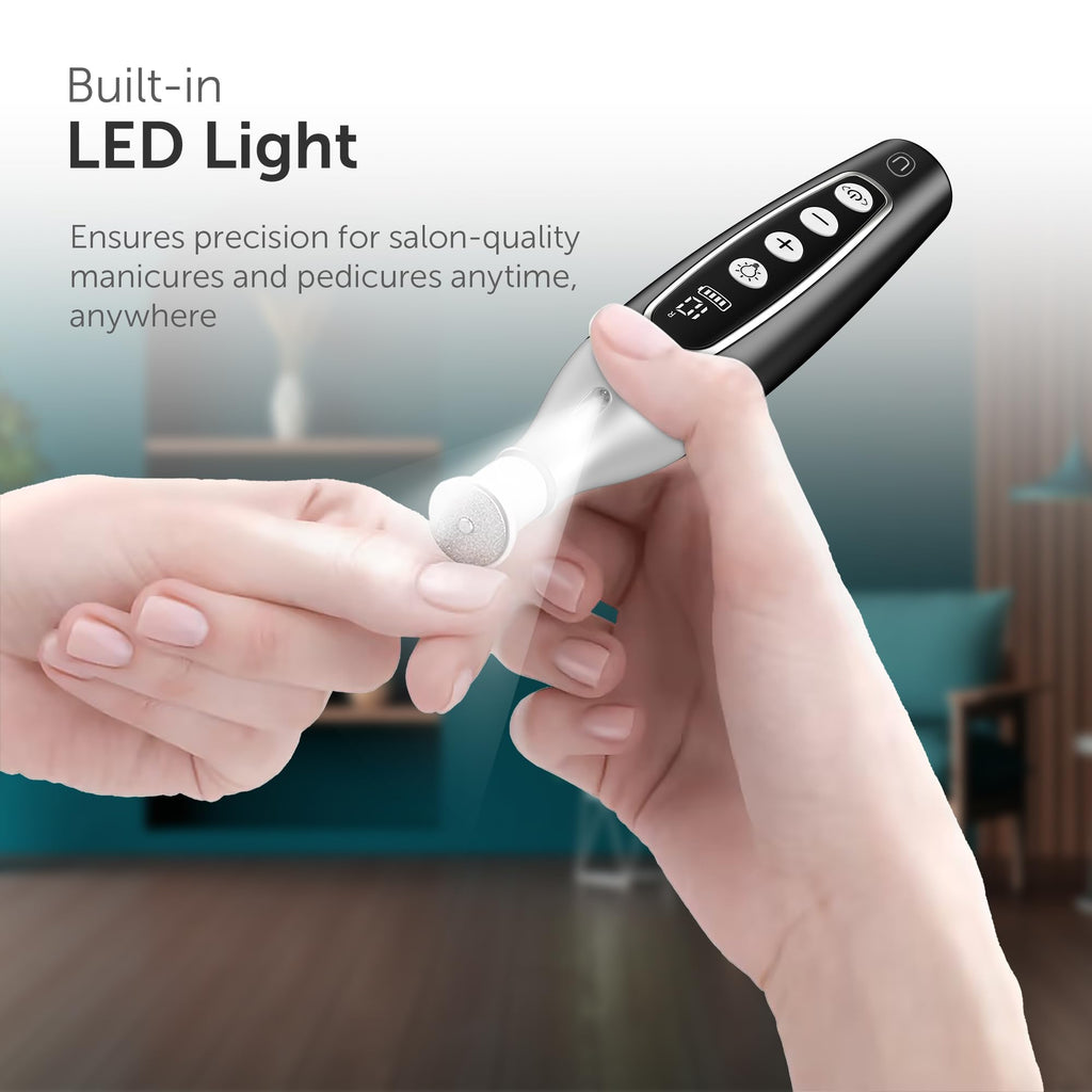 UTILYZE PediLux Pro – Professional At-Home Nail Care Kit with Cordless Nail File, 10-Speed