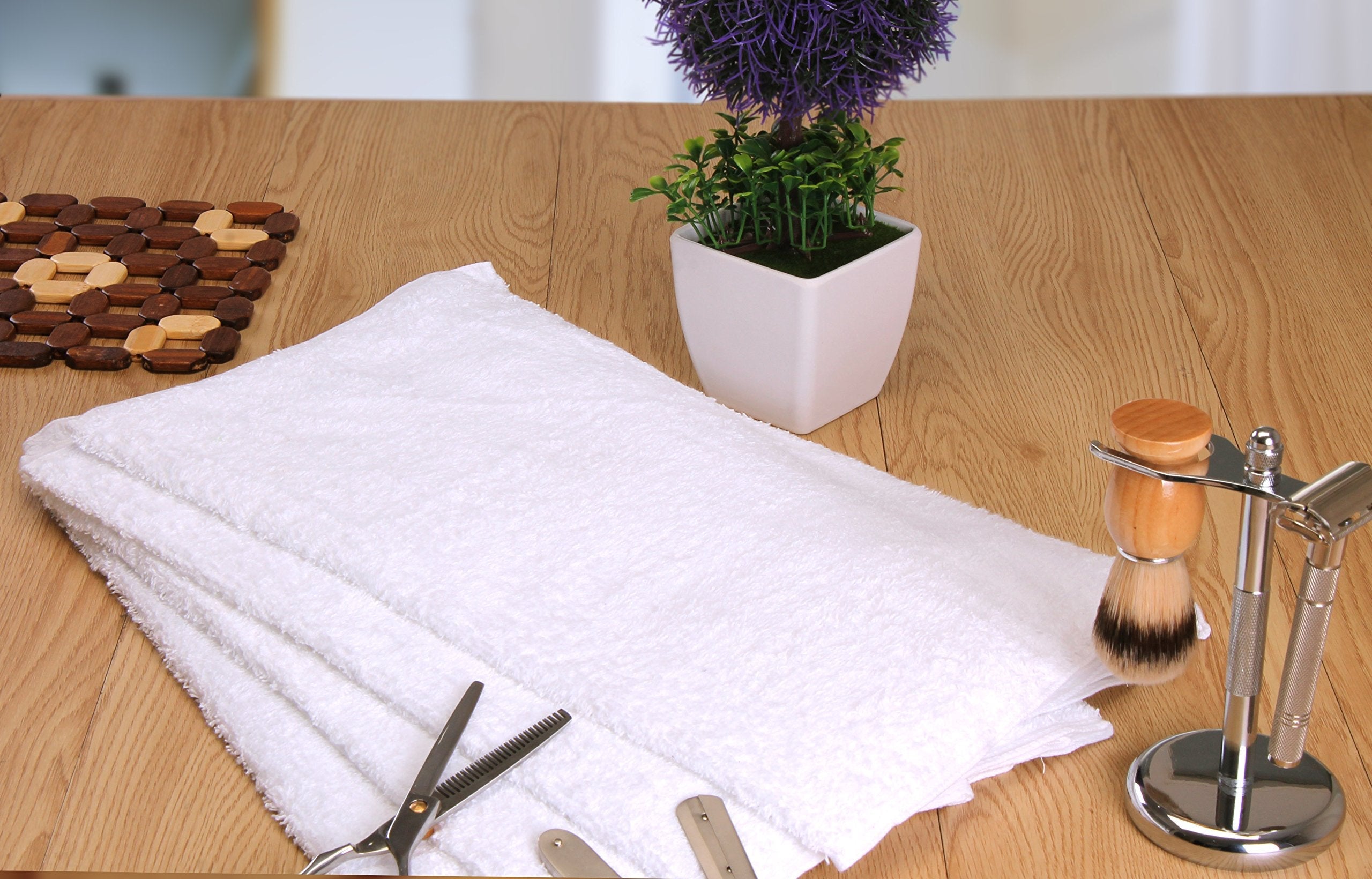 Utopia Towels Salon Towel Pack - 24, 16x27, 100% Cotton, White